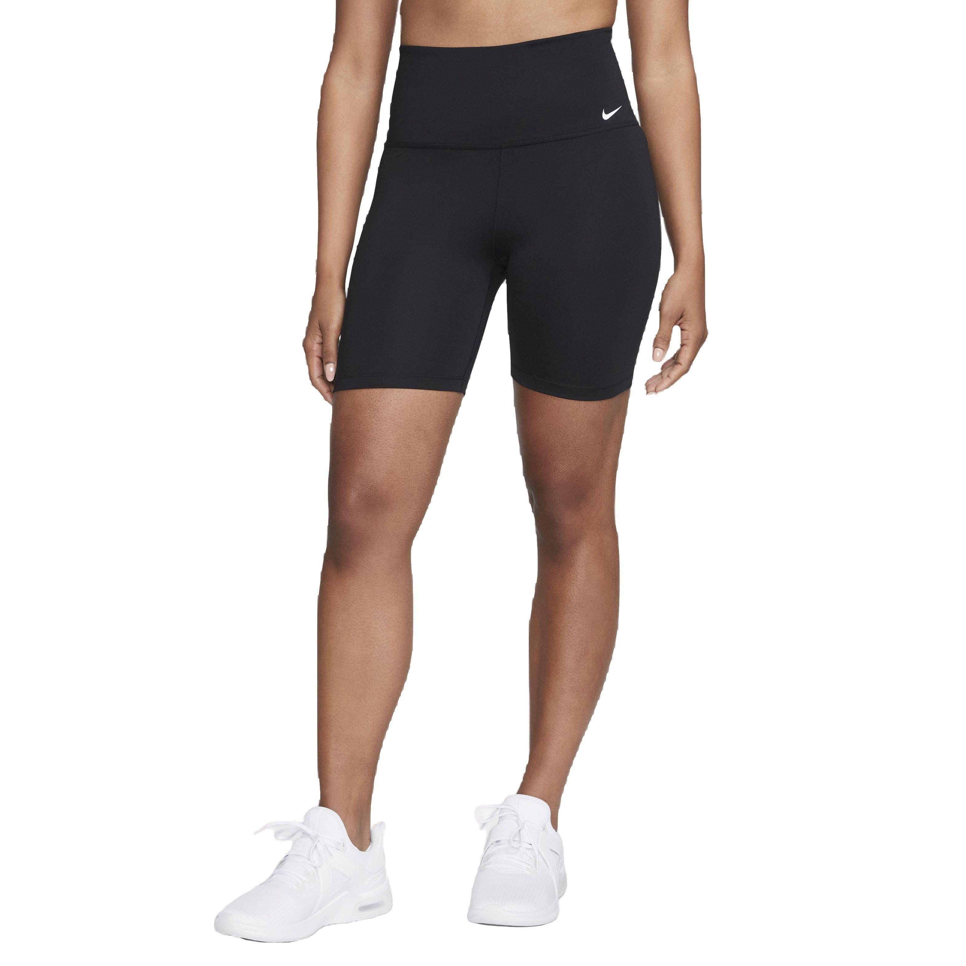 Nike Women's One Dri-FIT High-Waisted 7" Biker Shorts -Black - BLACK Thumbnail View 5