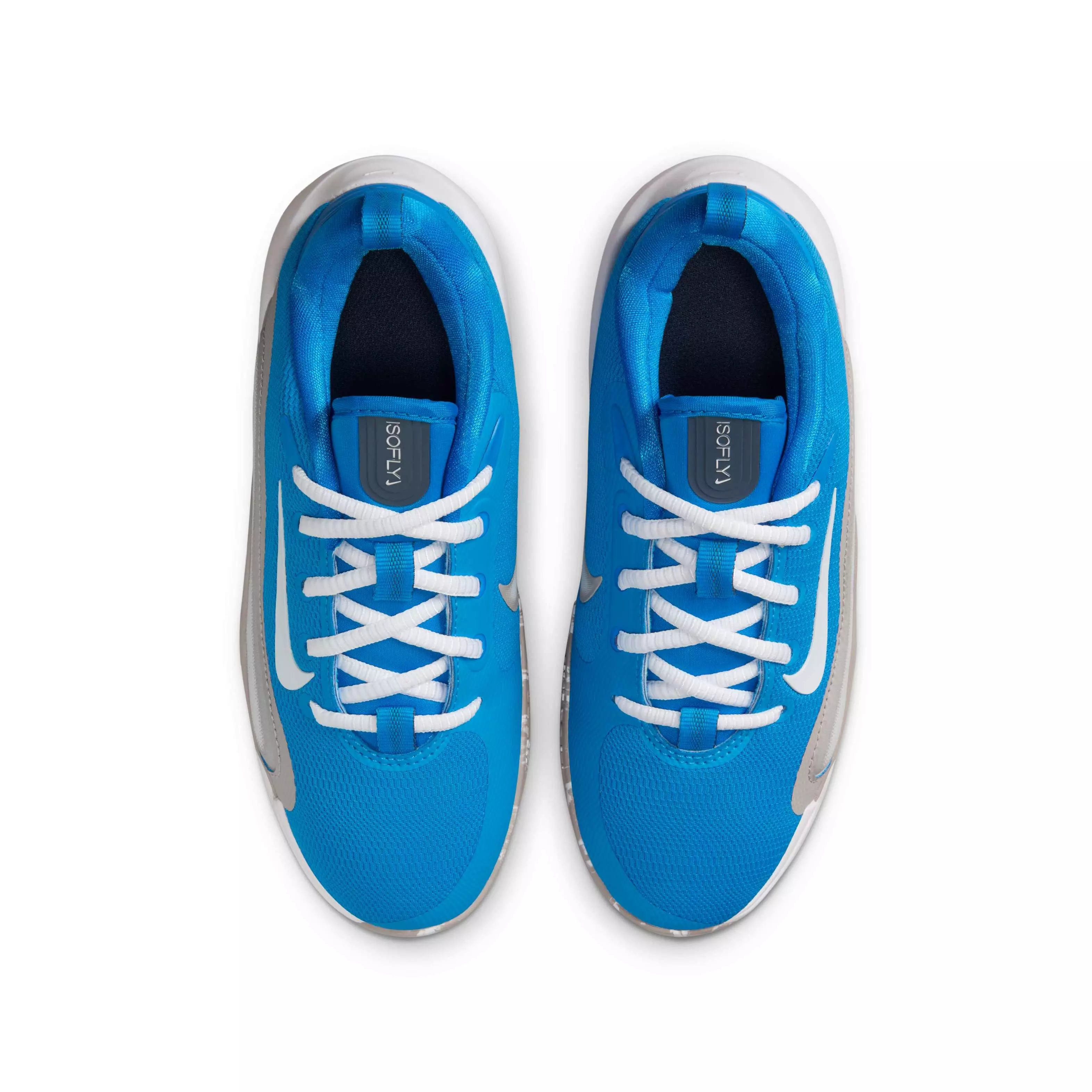 Nike IsoFly "Photo Blue/College Grey/Phantom/White" Grade School Boys' Basketball Shoe - BLUE/GREY/PHANTOM/WHITE