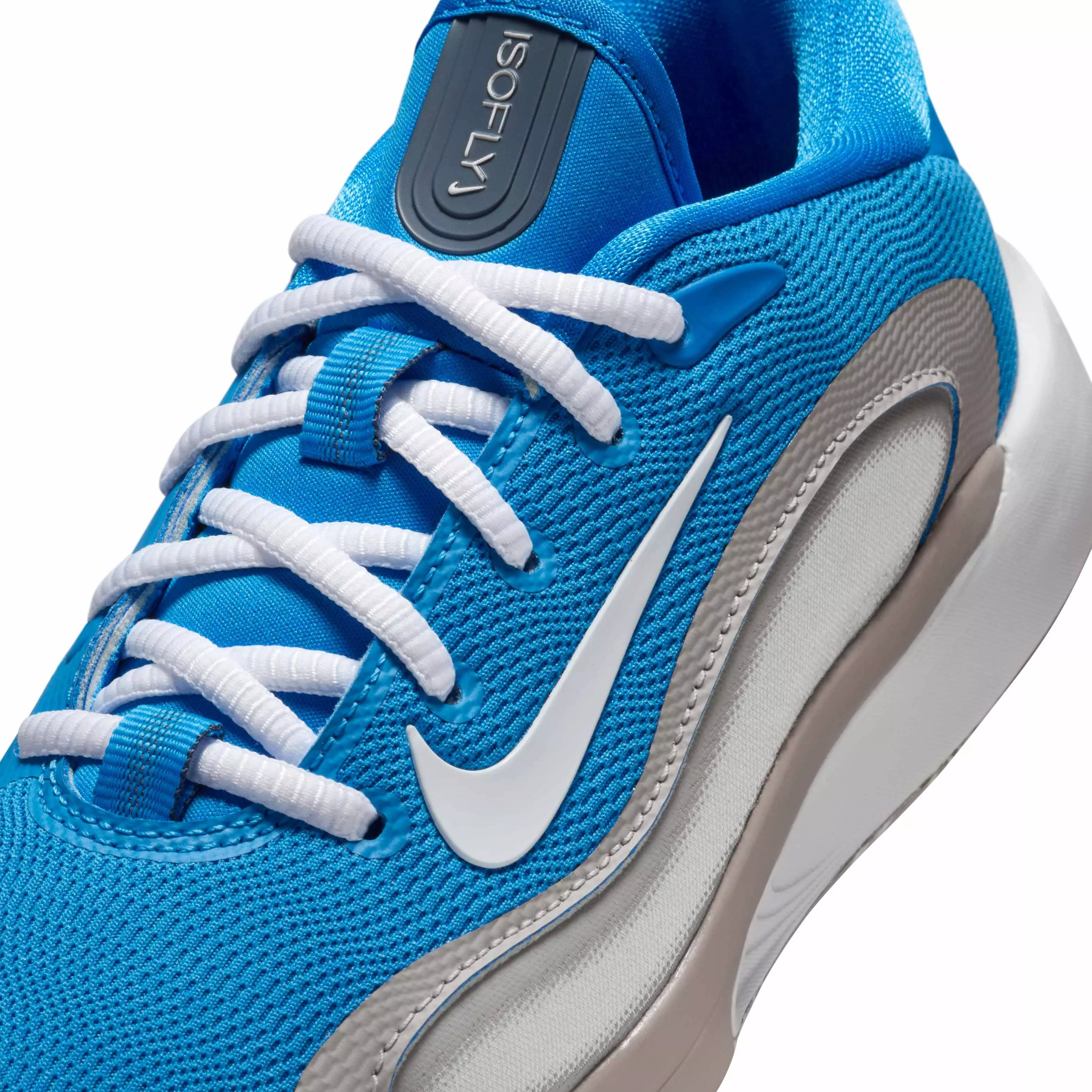 Nike IsoFly "Photo Blue/College Grey/Phantom/White" Grade School Boys' Basketball Shoe - BLUE/GREY/PHANTOM/WHITE