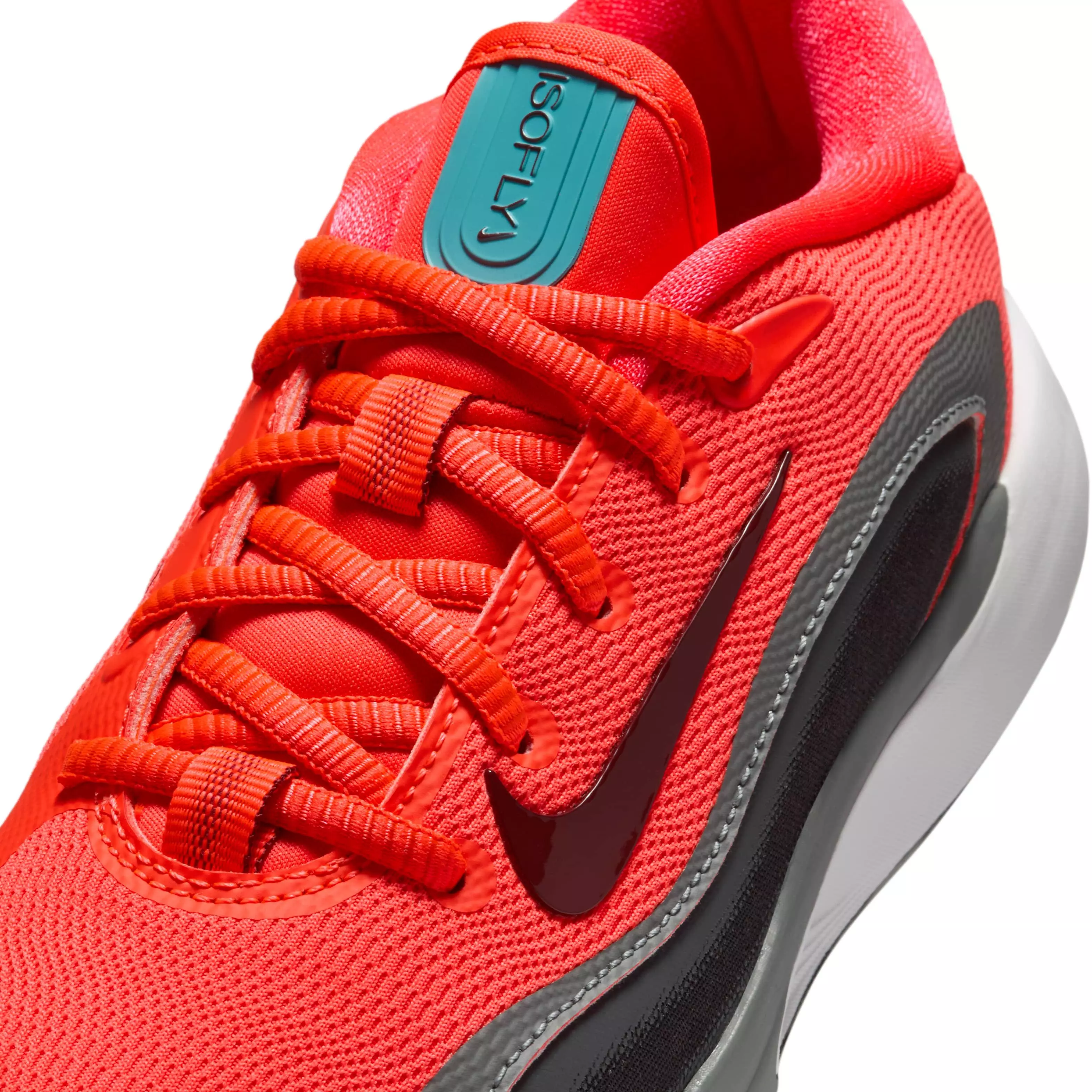 Nike IsoFly "Bright Crimson/Smoke Grey/Black/Team Red" Grade School Boys' Basketball Shoe - CRIMSON/GREY/BLACK/RED