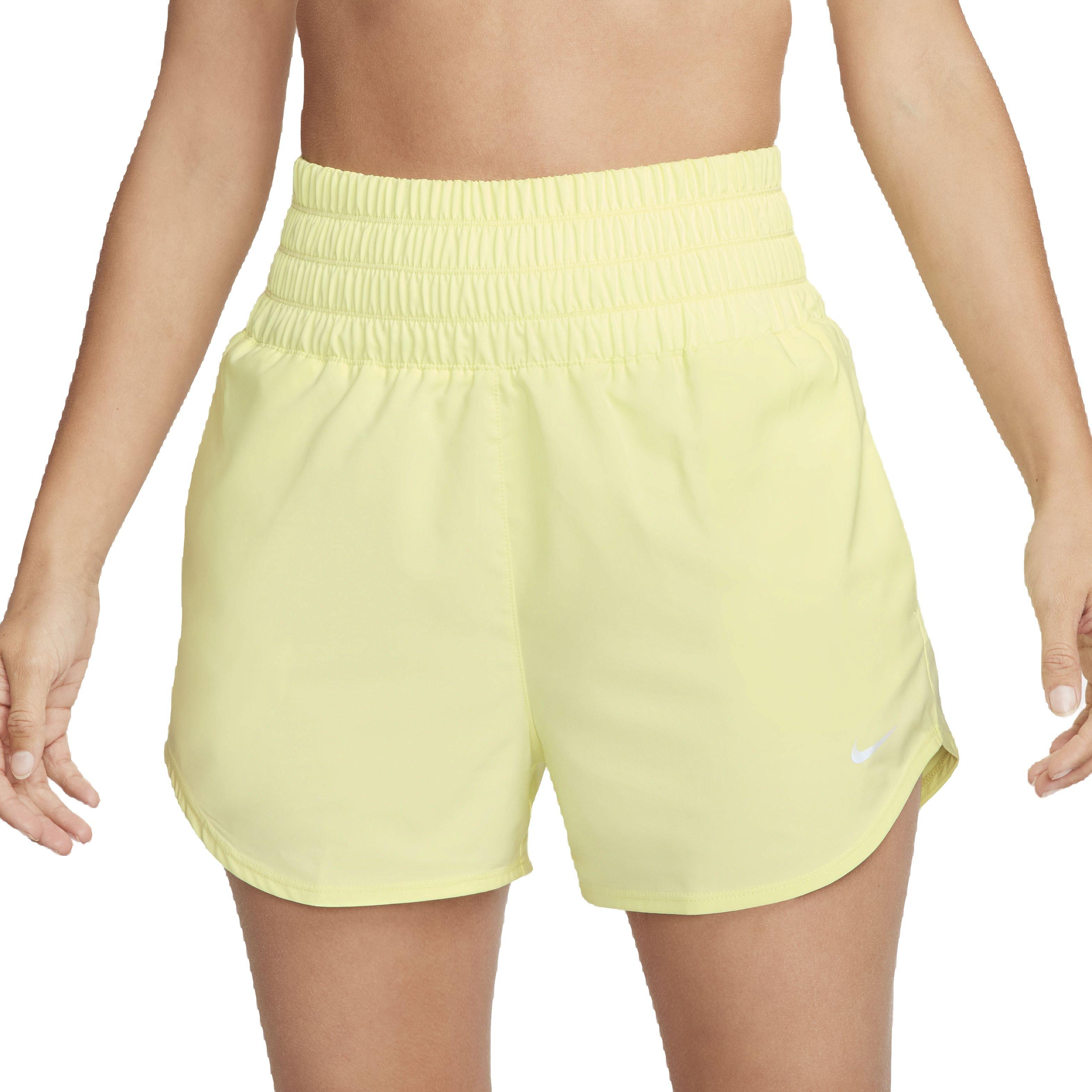 Nike Women's One Dri-FIT Ultra HW 3" Brief-Lined Shorts - NEON GREEN Thumbnail View 1