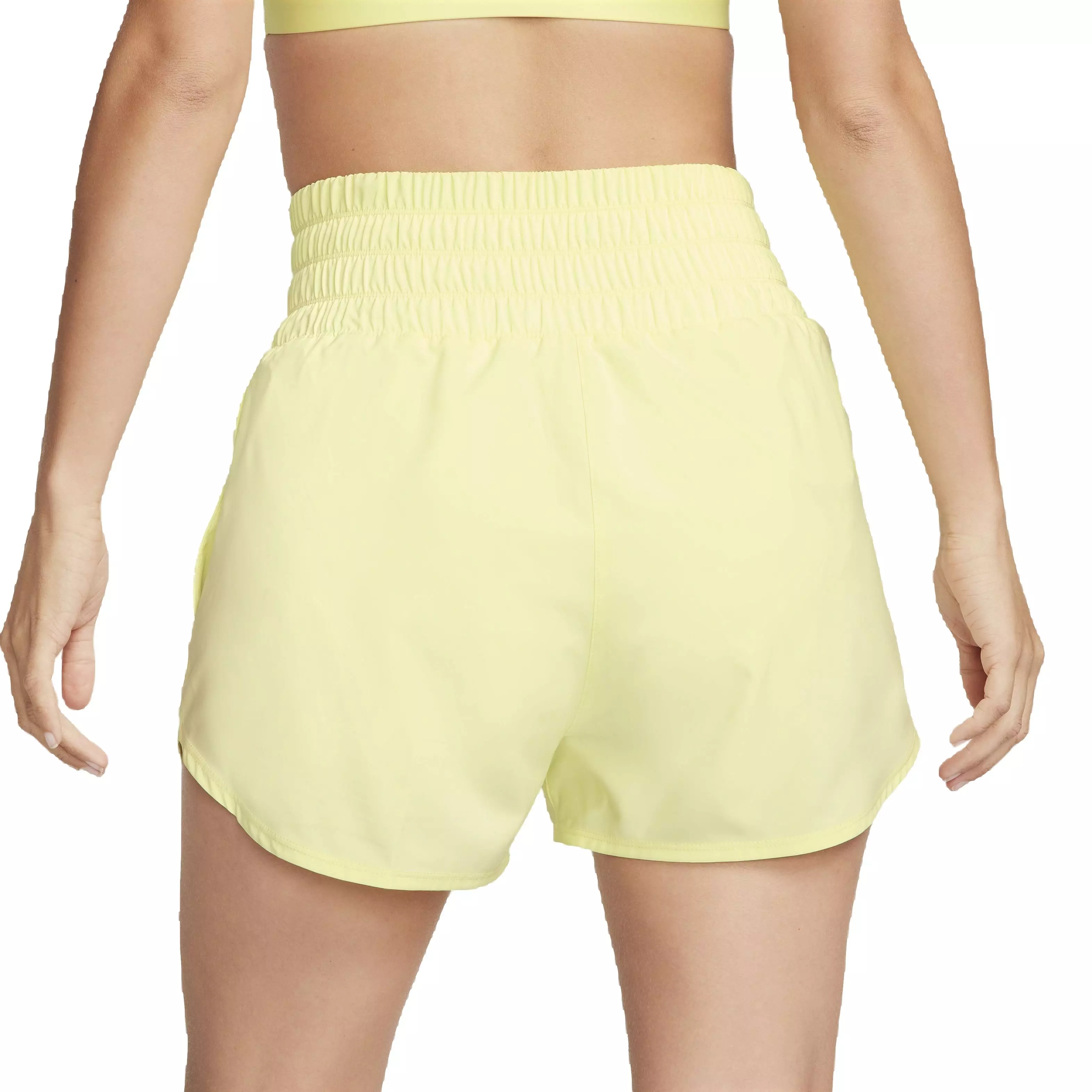 Nike Women's One Dri-FIT Ultra HW 3" Brief-Lined Shorts - NEON GREEN