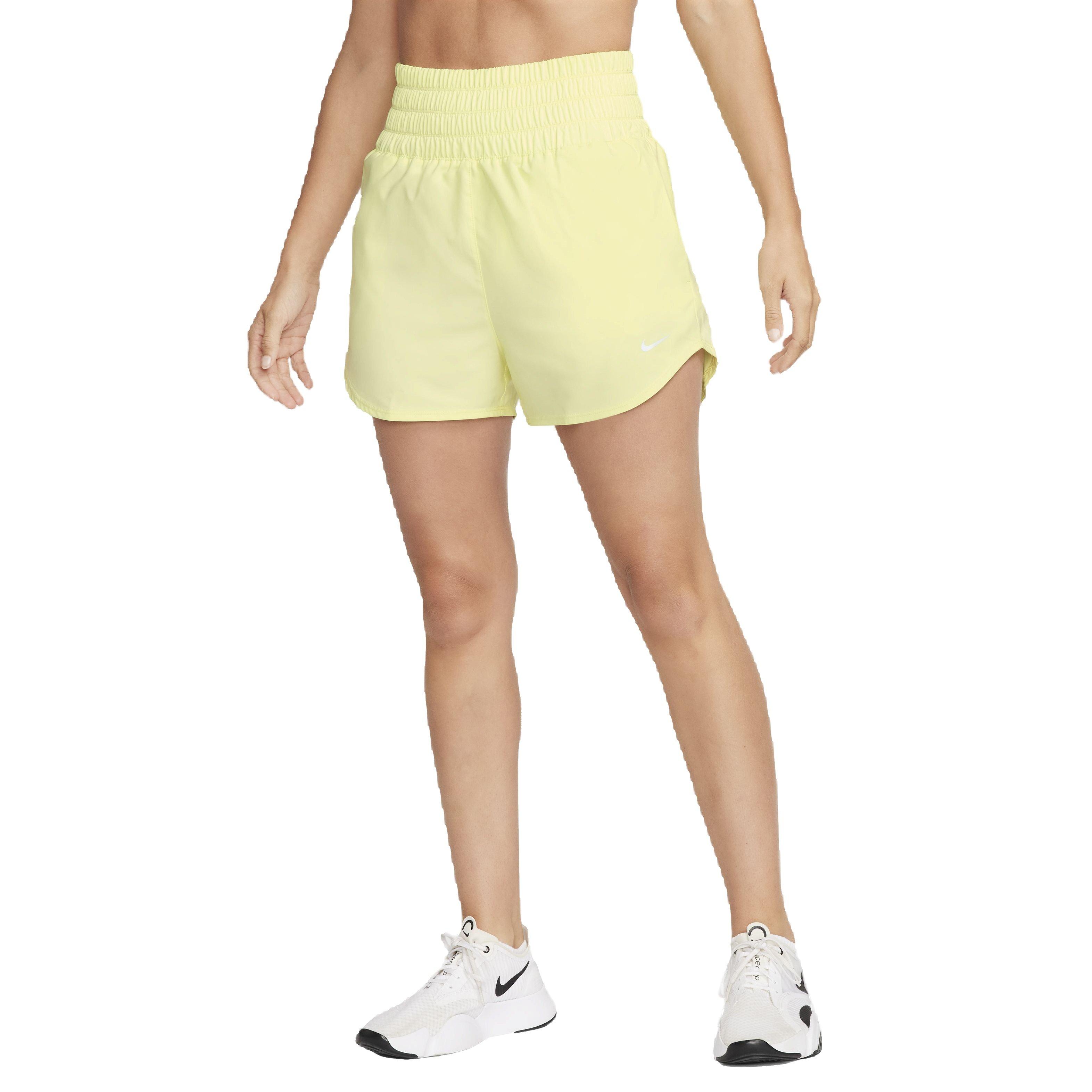 Nike Women's One Dri-FIT Ultra HW 3" Brief-Lined Shorts - NEON GREEN Thumbnail View 3