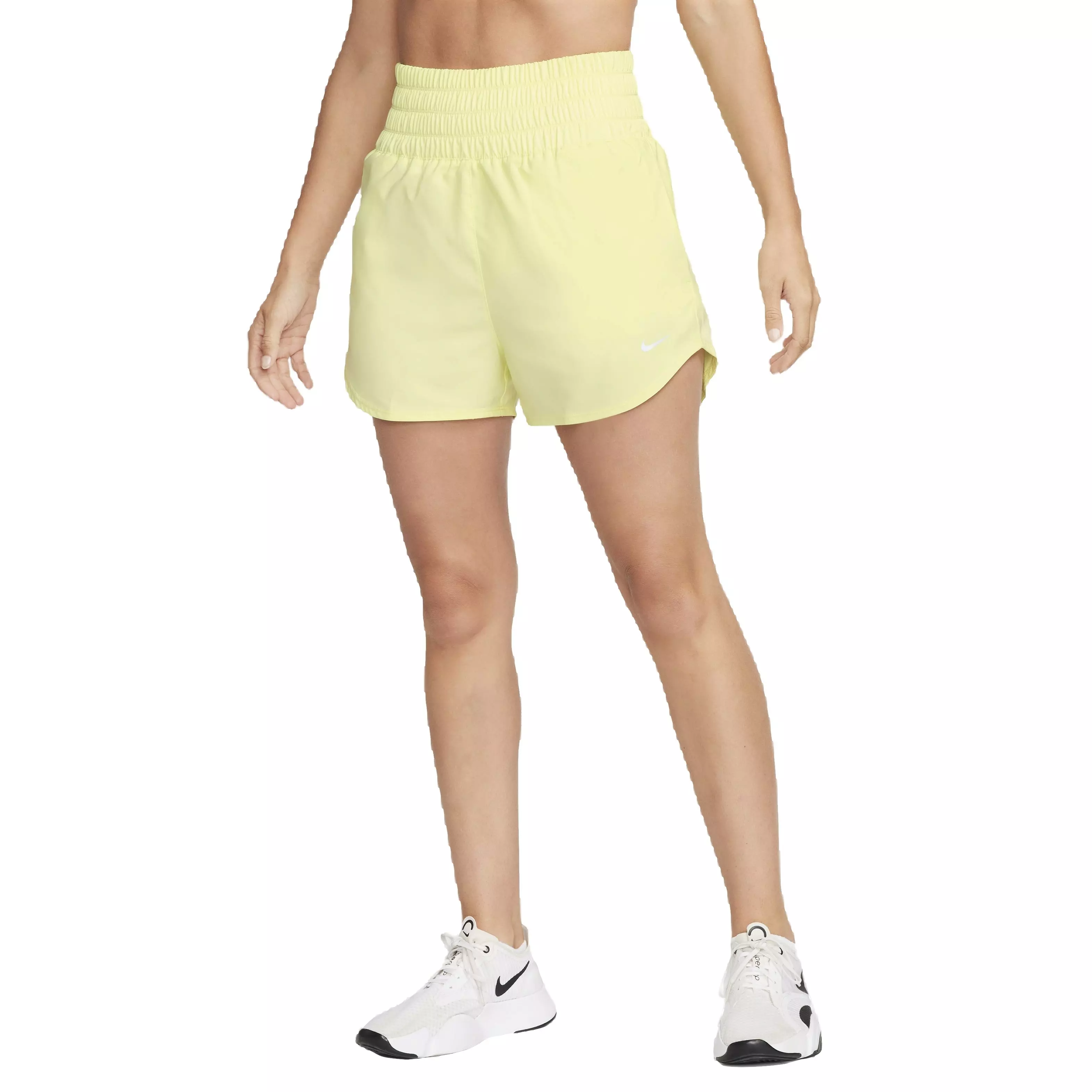 Nike Women's One Dri-FIT Ultra HW 3" Brief-Lined Shorts - NEON GREEN