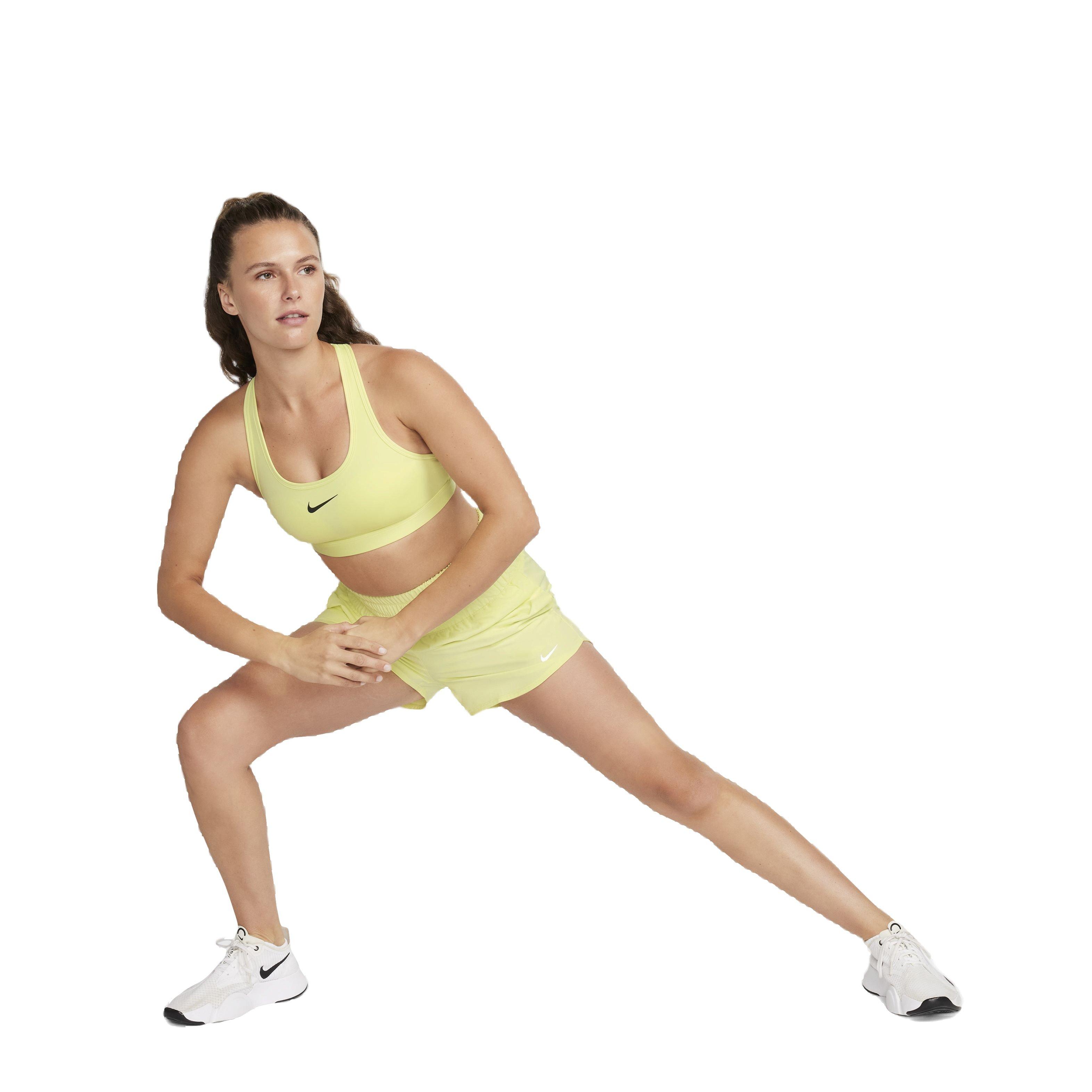 Nike Women's One Dri-FIT Ultra HW 3" Brief-Lined Shorts - NEON GREEN Thumbnail View 5