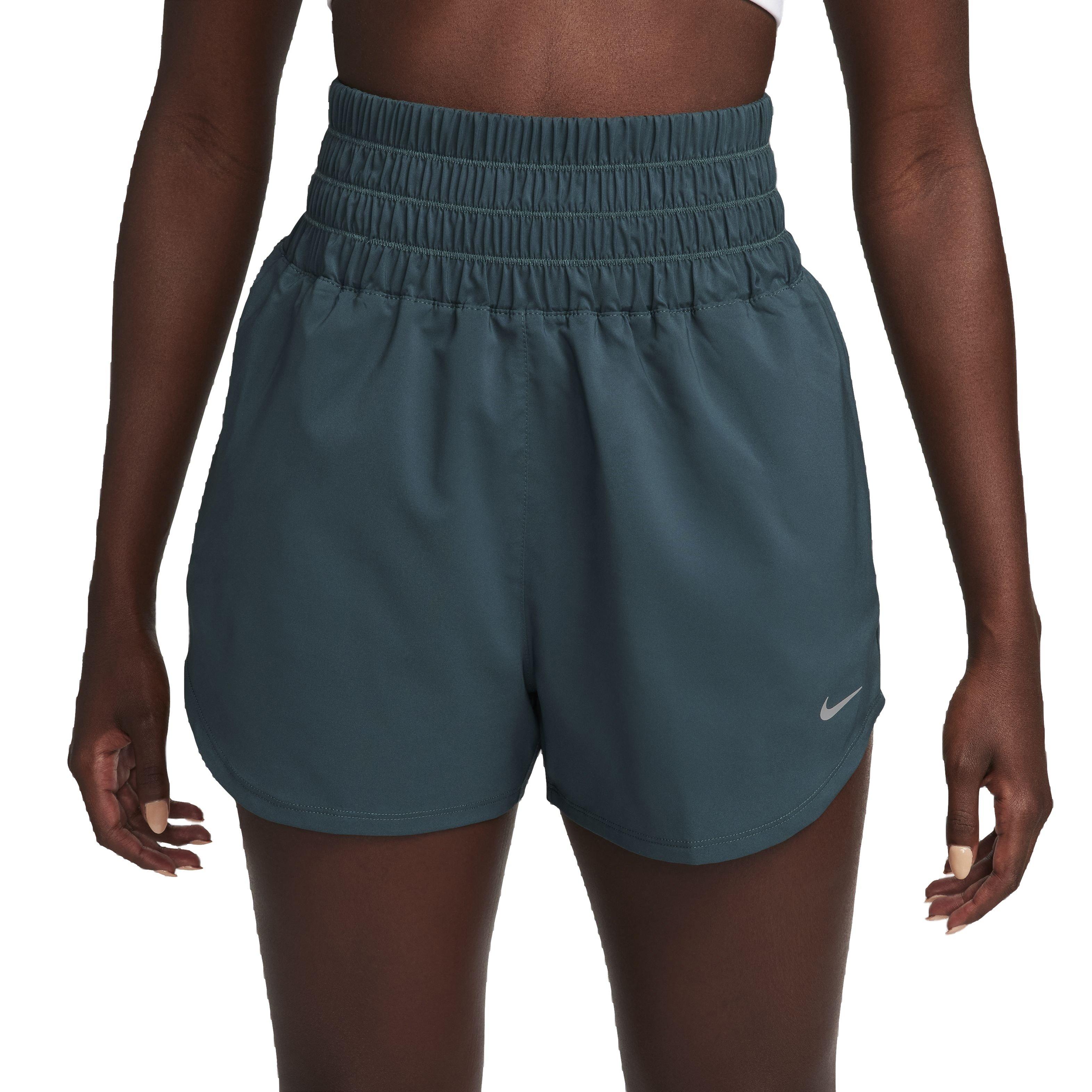 Nike Women's One Dri-FIT Ultra HW 3" Brief-Lined Shorts - DK GREEN Thumbnail View 1