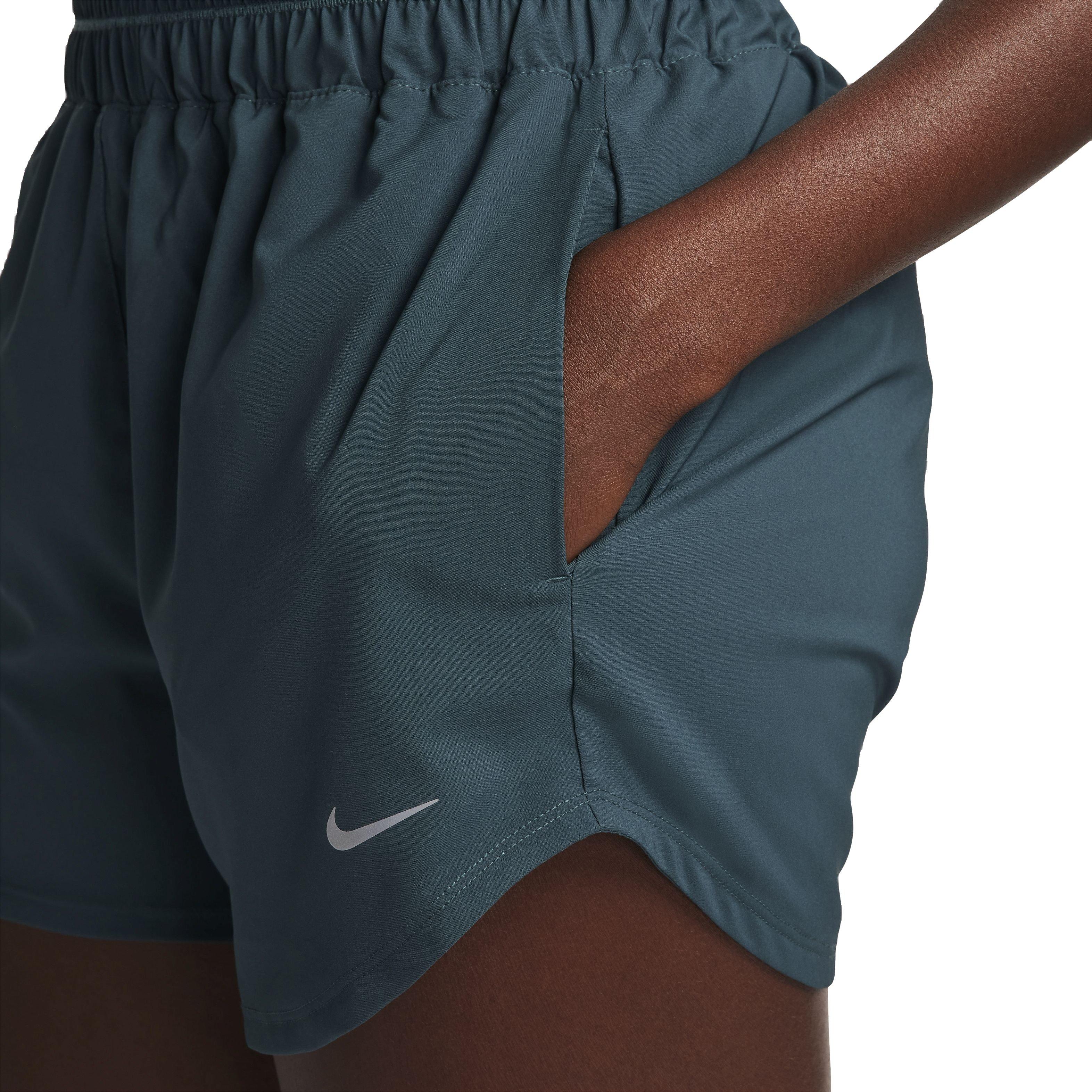 Nike Women's One Dri-FIT Ultra HW 3" Brief-Lined Shorts - DK GREEN Thumbnail View 3