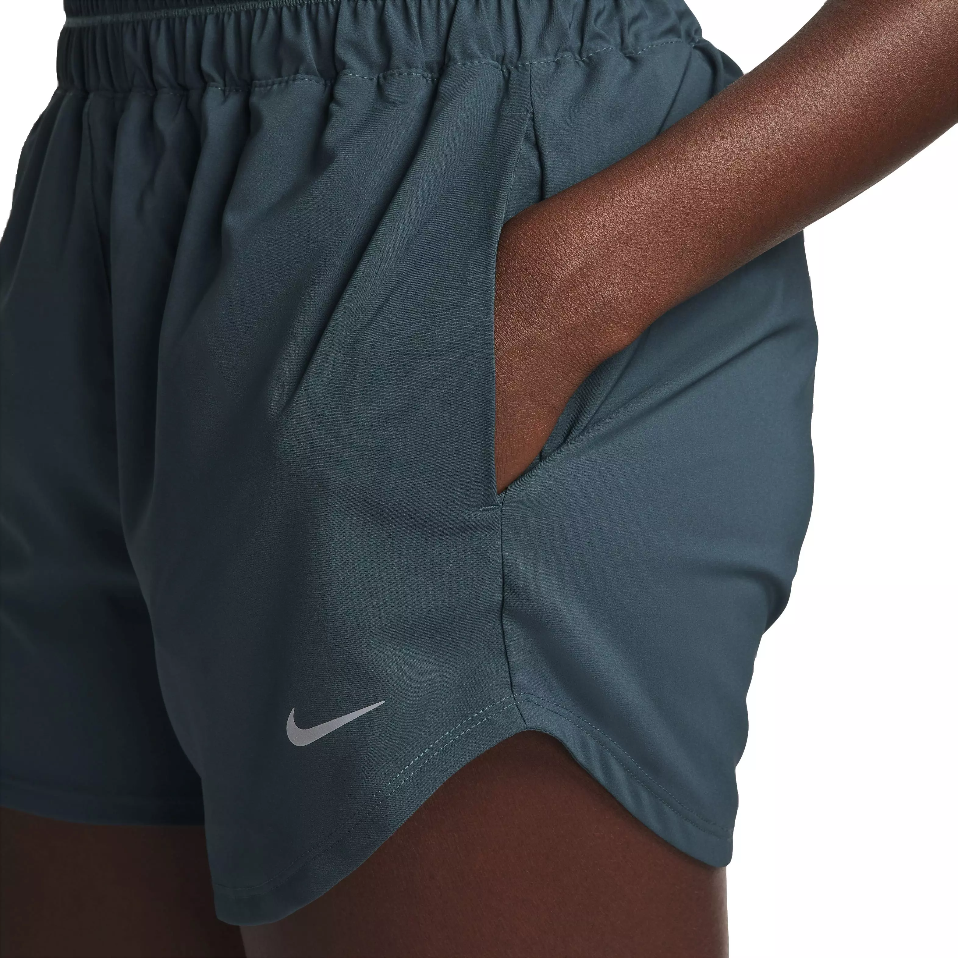 Nike Women's One Dri-FIT Ultra HW 3" Brief-Lined Shorts - DK GREEN