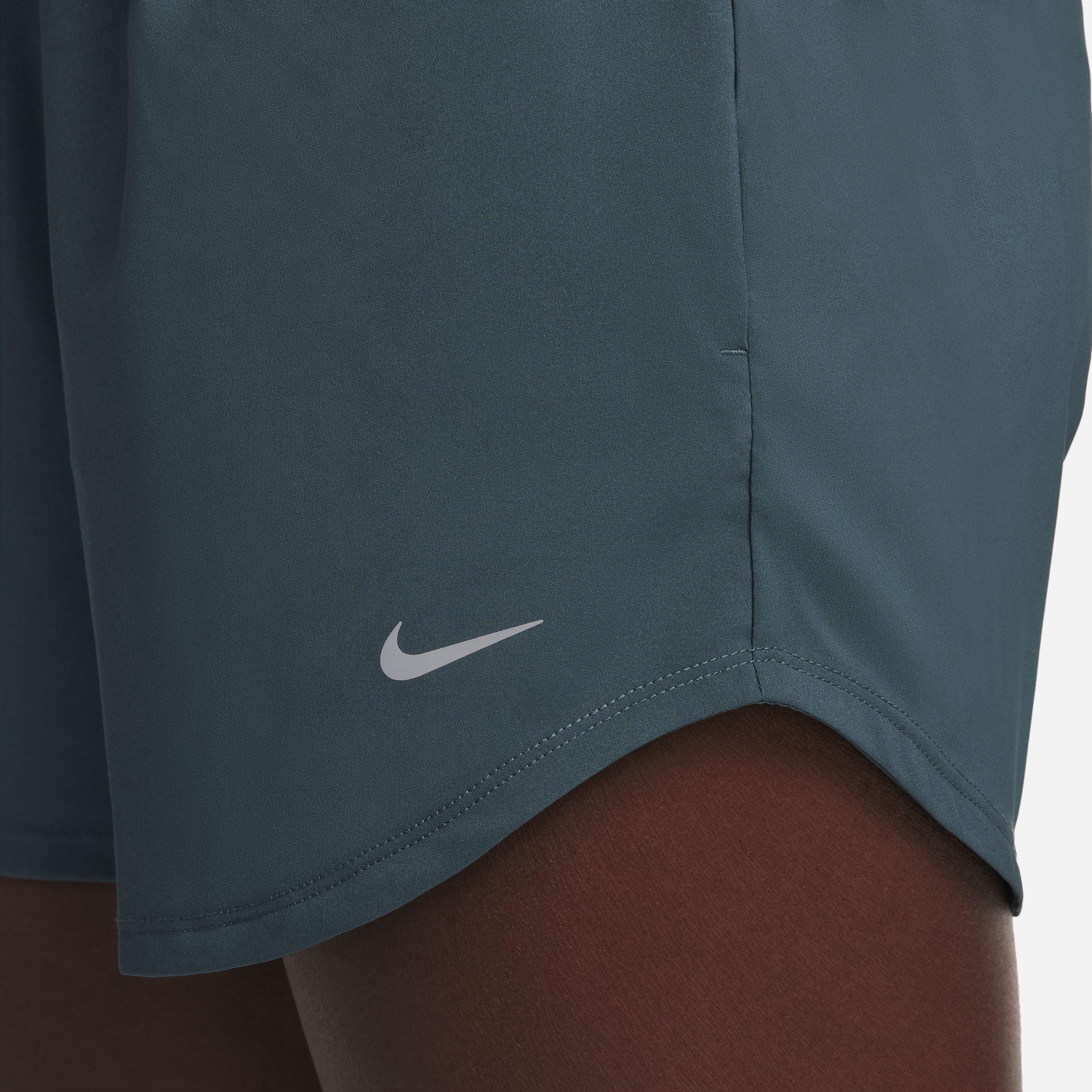 Nike Women's One Dri-FIT Ultra HW 3" Brief-Lined Shorts - DK GREEN Thumbnail View 4