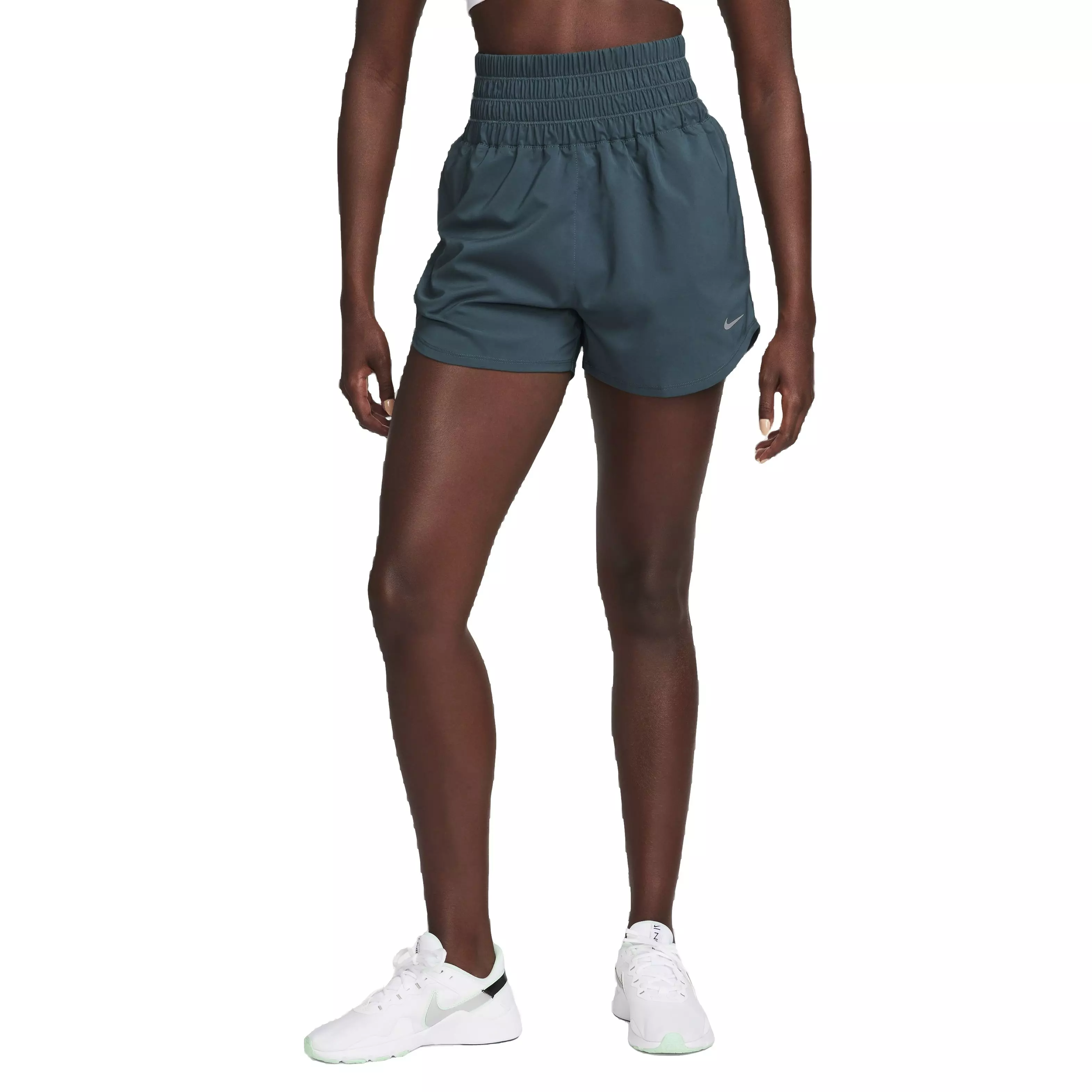 Nike Women's One Dri-FIT Ultra HW 3" Brief-Lined Shorts - DK GREEN