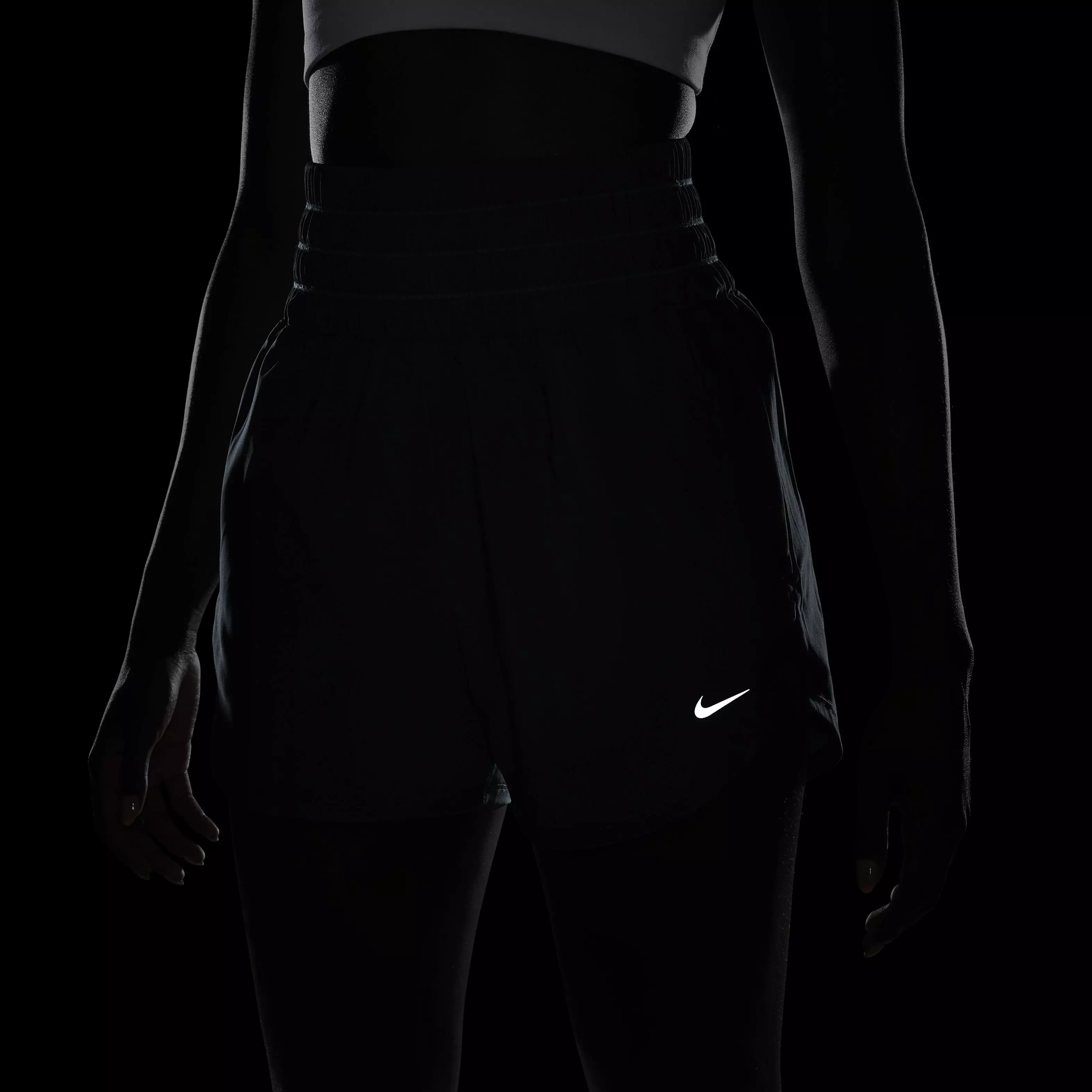 Nike Women's One Dri-FIT Ultra HW 3" Brief-Lined Shorts - DK GREEN