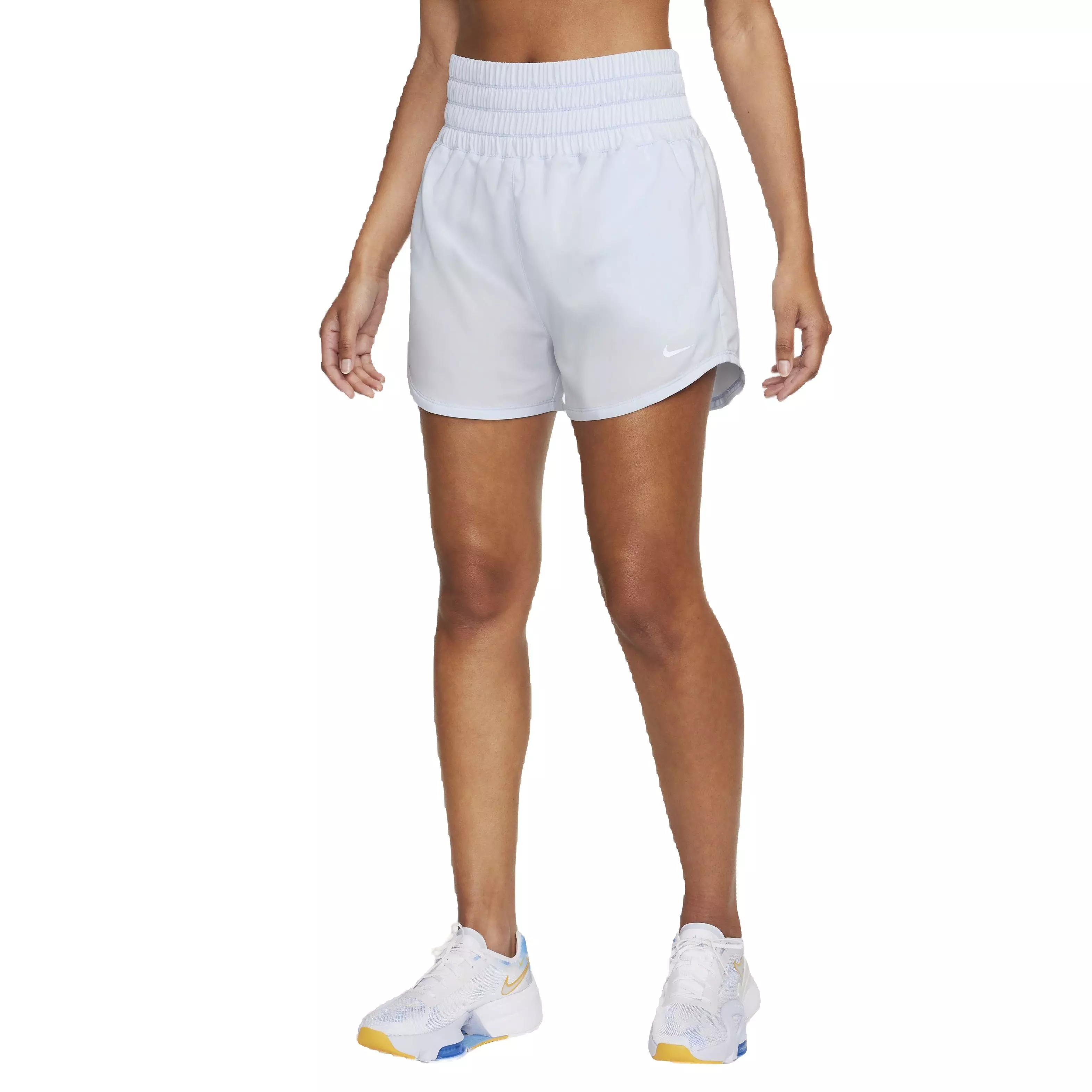 Nike Women's One Dri-FIT Ultra HW 3" Brief-Lined Shorts - LT BLUE