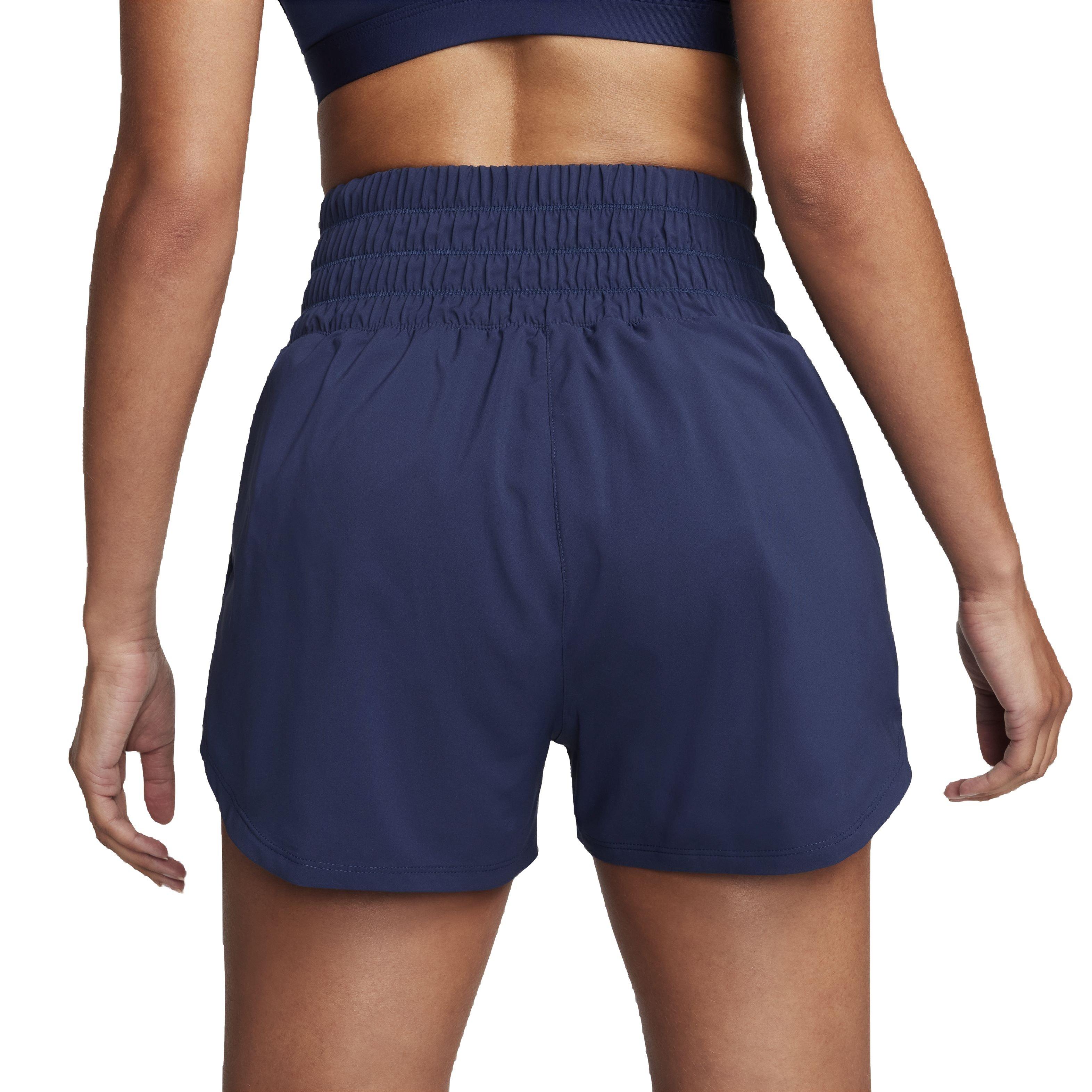 Nike Women's One Dri-FIT Ultra HW 3" Brief-Lined Shorts - NAVY Thumbnail View 2