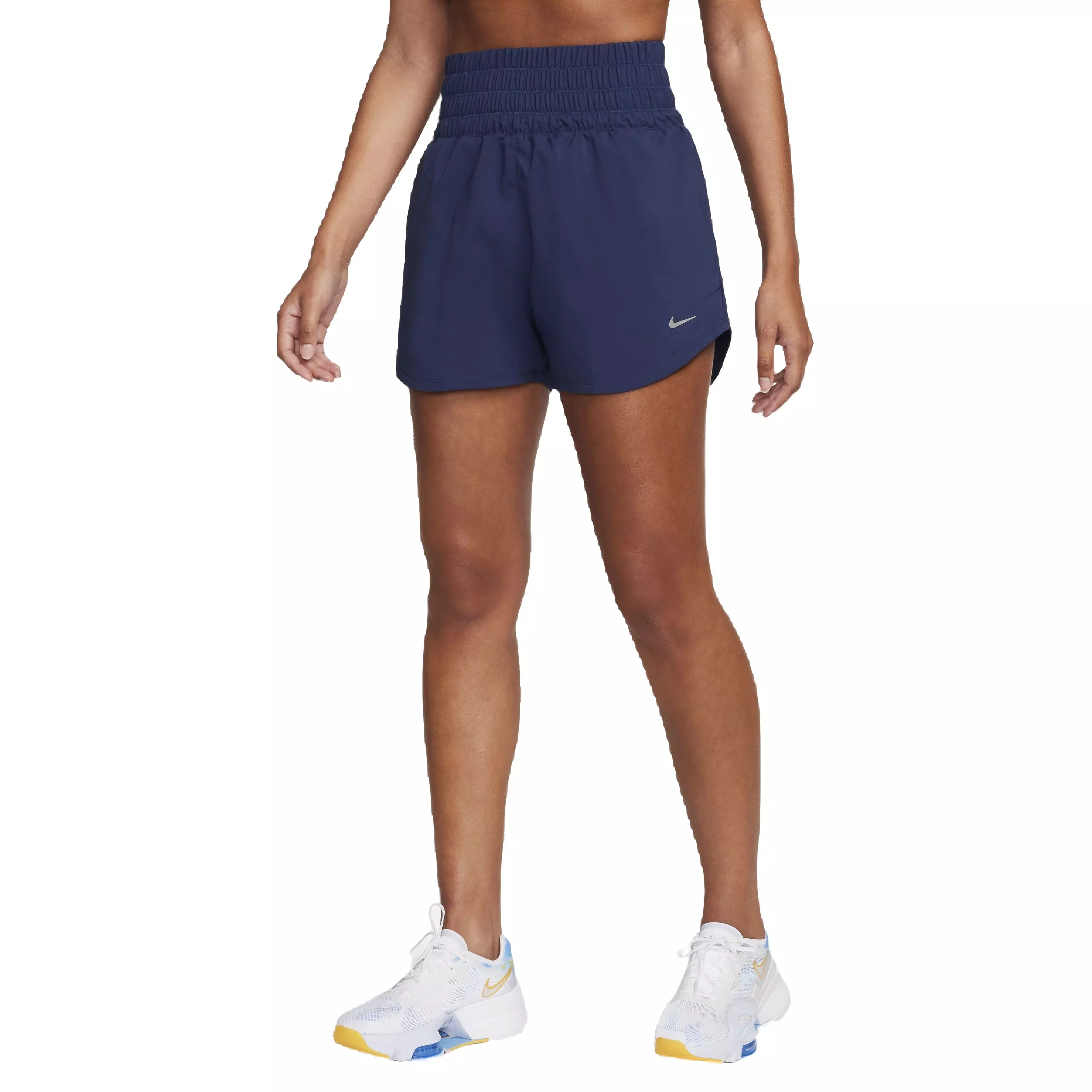 Nike Women's One Dri-FIT Ultra HW 3" Brief-Lined Shorts - NAVY