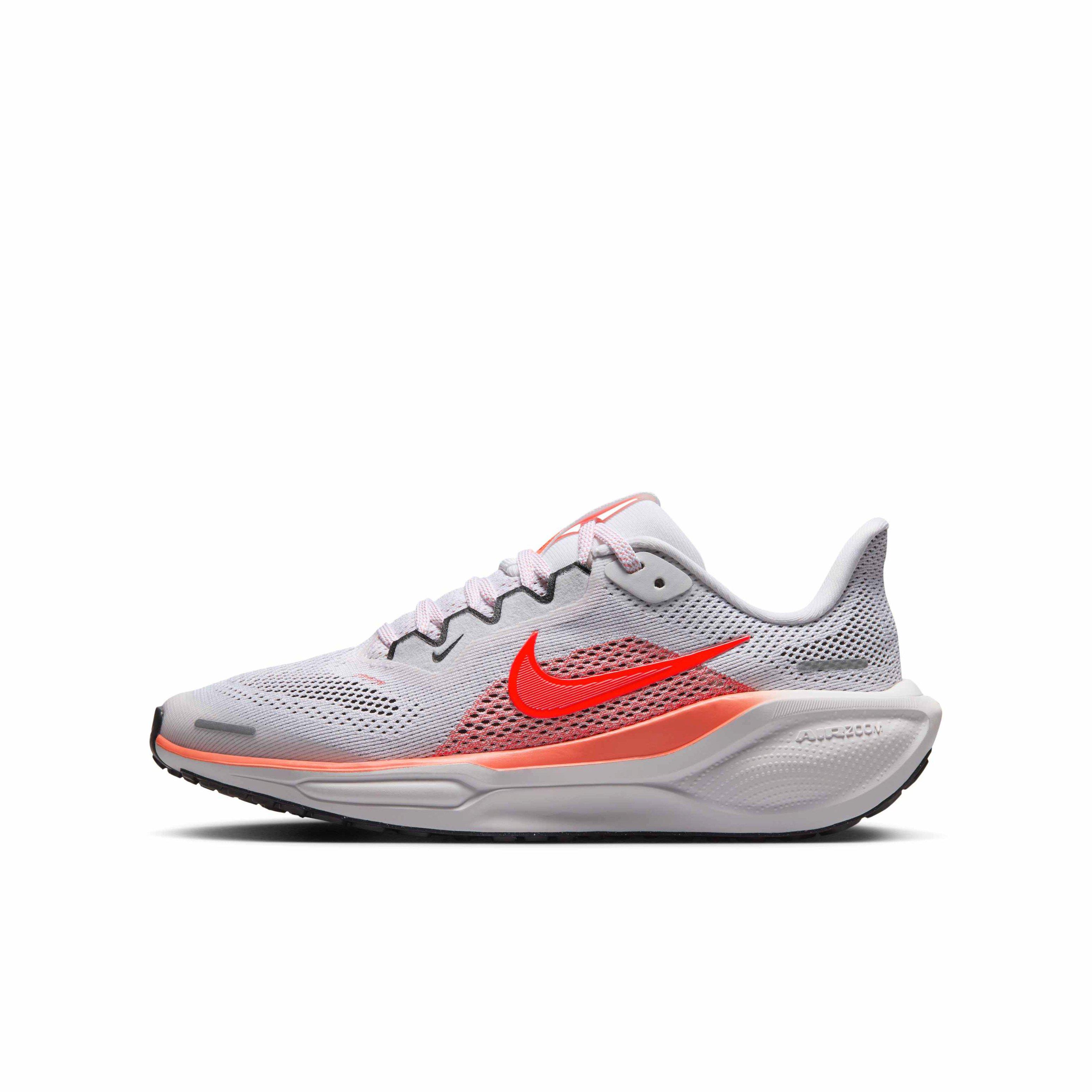 Nike Pegasus 41 Grade School Boys' "White/Magic Ember/Black/Bright Crimson" Running Shoe