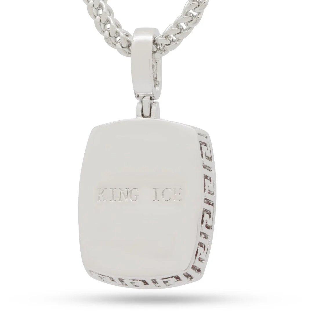 King Ice Ruby Crown Julz Necklace - WHITE GOLD