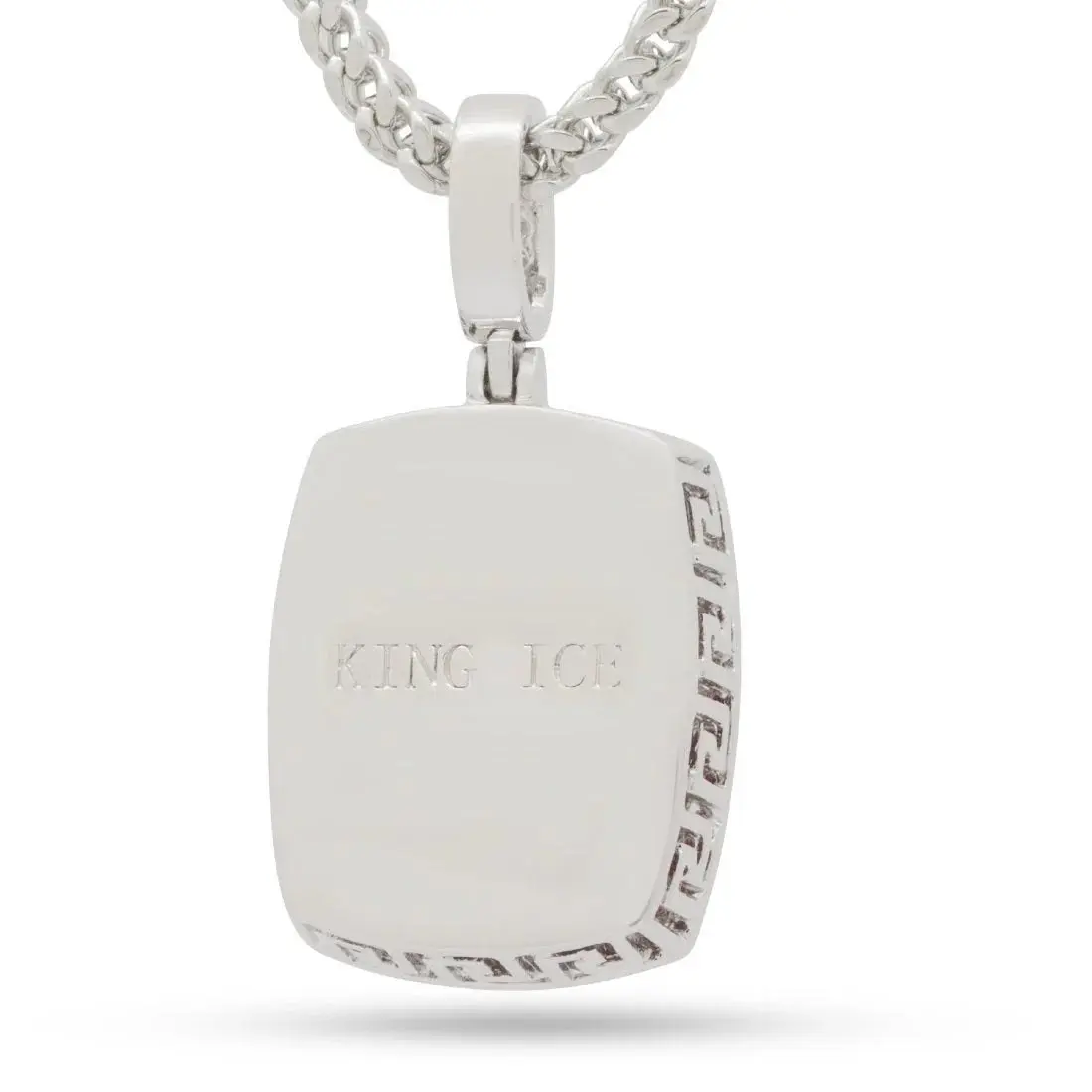 King Ice Ruby Crown Julz Necklace - WHITE GOLD