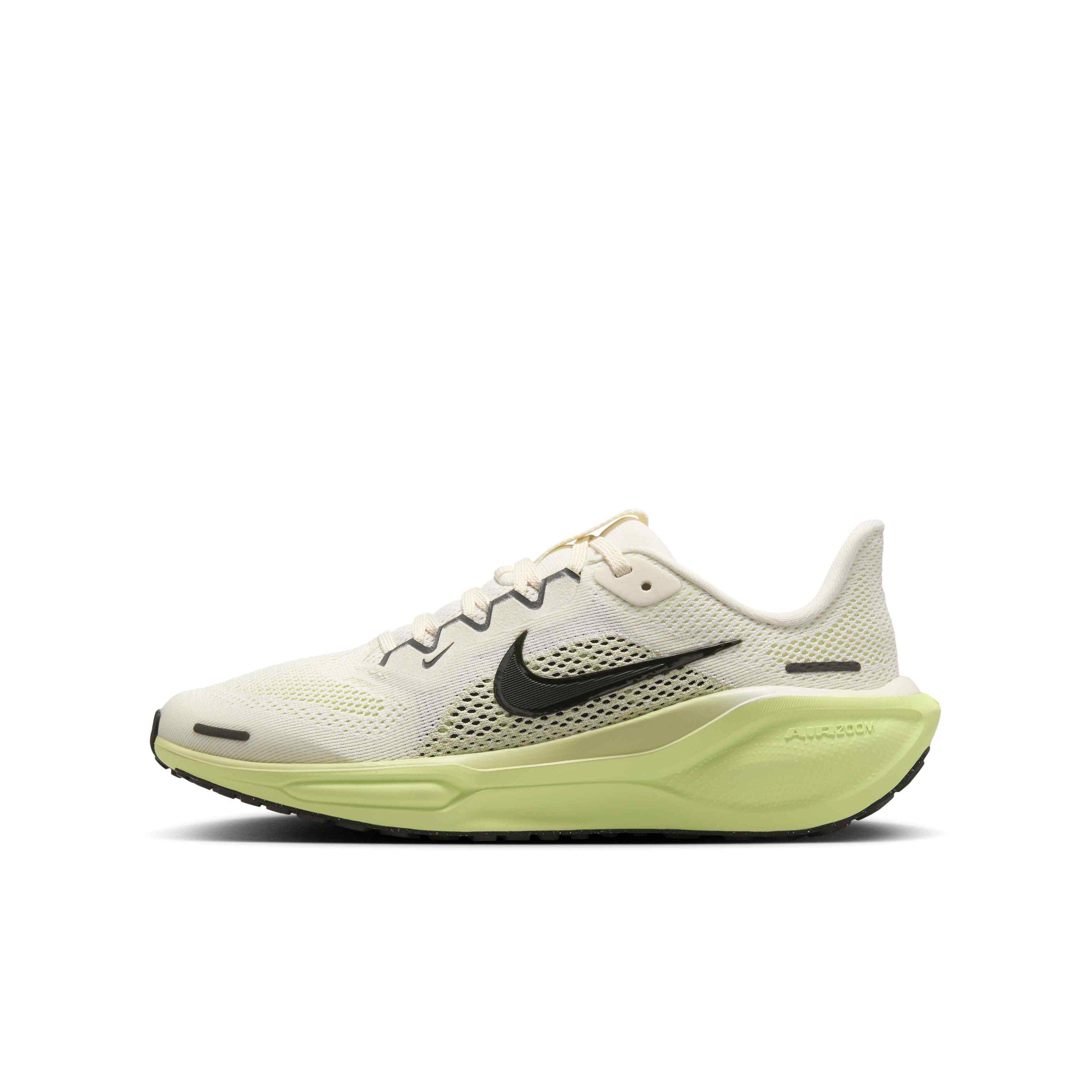 Nike Pegasus 41 Grade School Boys' "Pale Ivory/Limelight/Olive Aura/Sequoia" Running Shoe