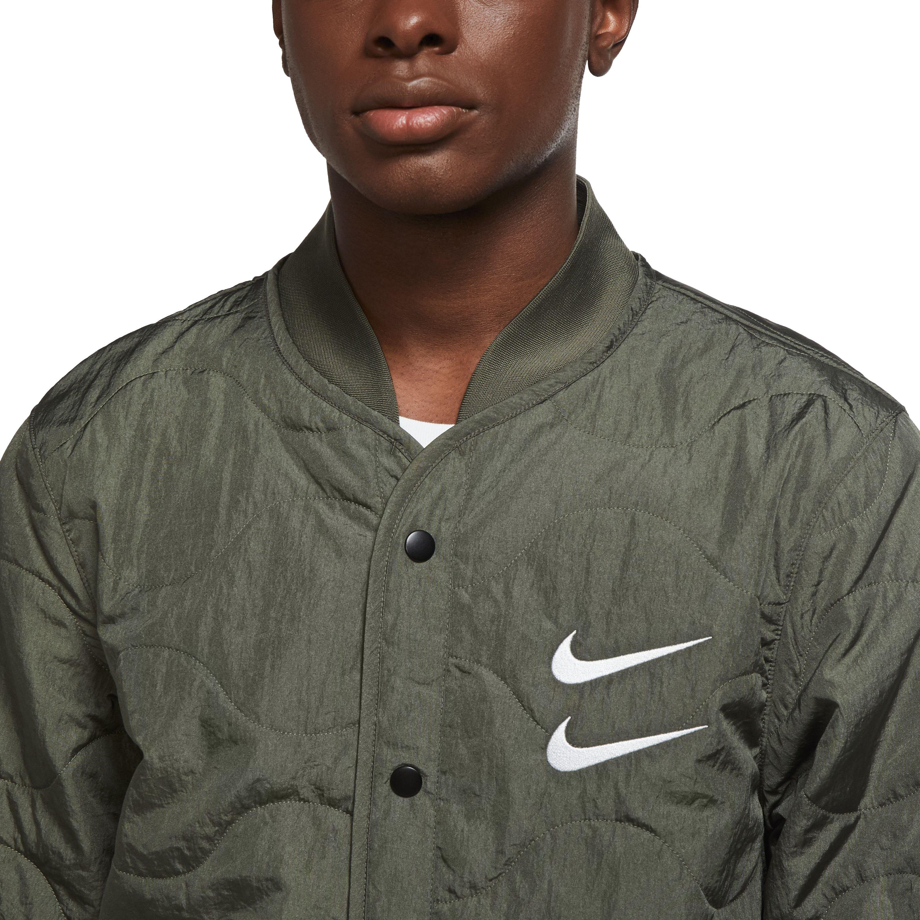 nike swoosh quilted jacket