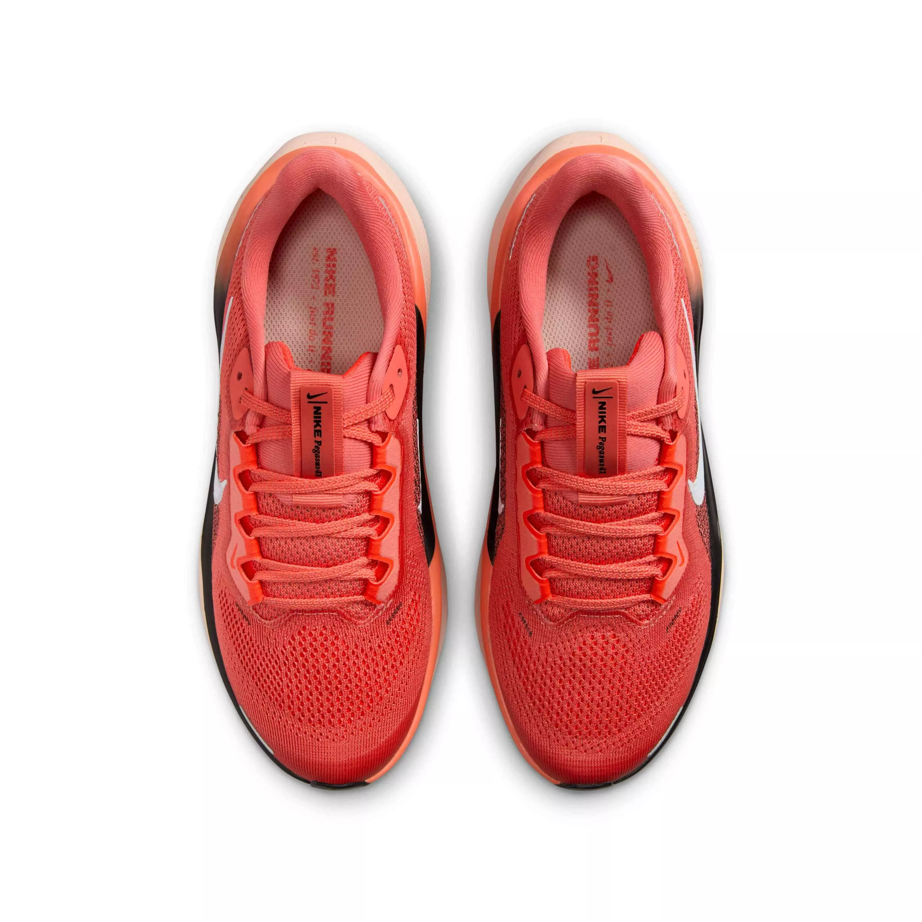 Nike Pegasus 41 "Magic Ember/Black/Washed Coral/White" Grade School Boys' Running Shoe - EMBER/BLACK/CORAL/WHITE