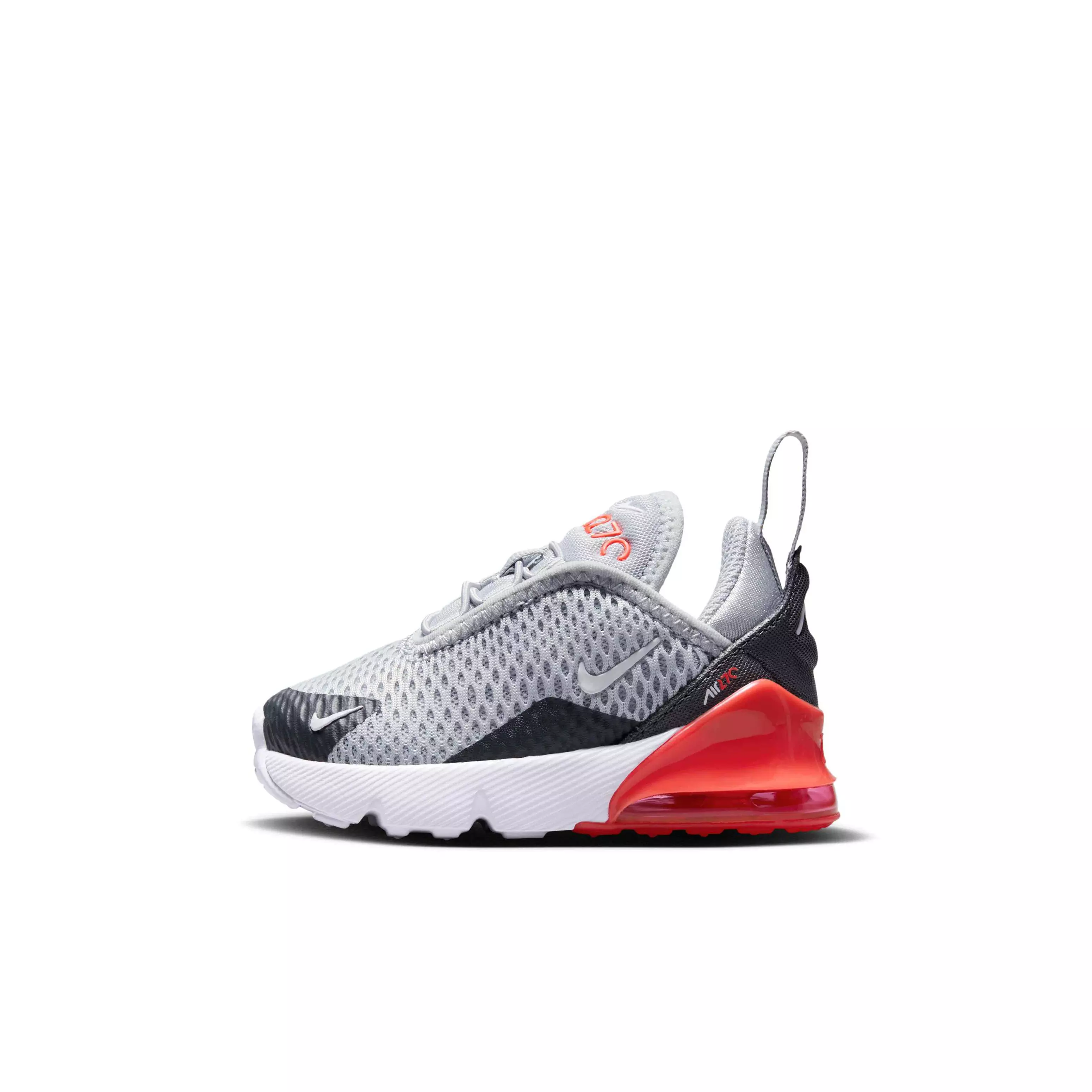 Nike Air Max 270 "Wolf Grey/Anthracite/Bright Crimson/White" Infant Boys' Shoe - GREY/ANTHRACITE/CRIMSON/WHITE