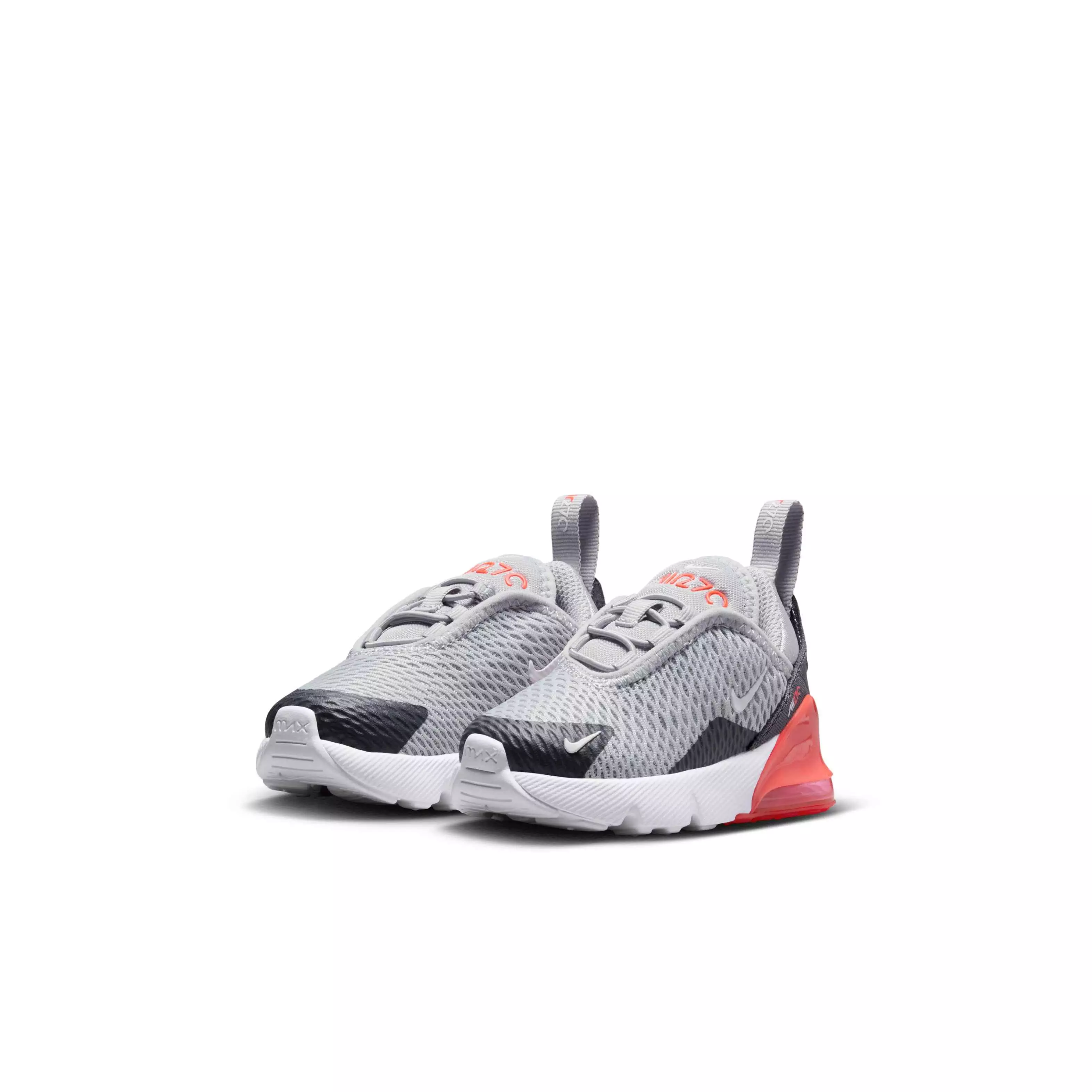 Nike Air Max 270 "Wolf Grey/Anthracite/Bright Crimson/White" Infant Boys' Shoe - GREY/ANTHRACITE/CRIMSON/WHITE