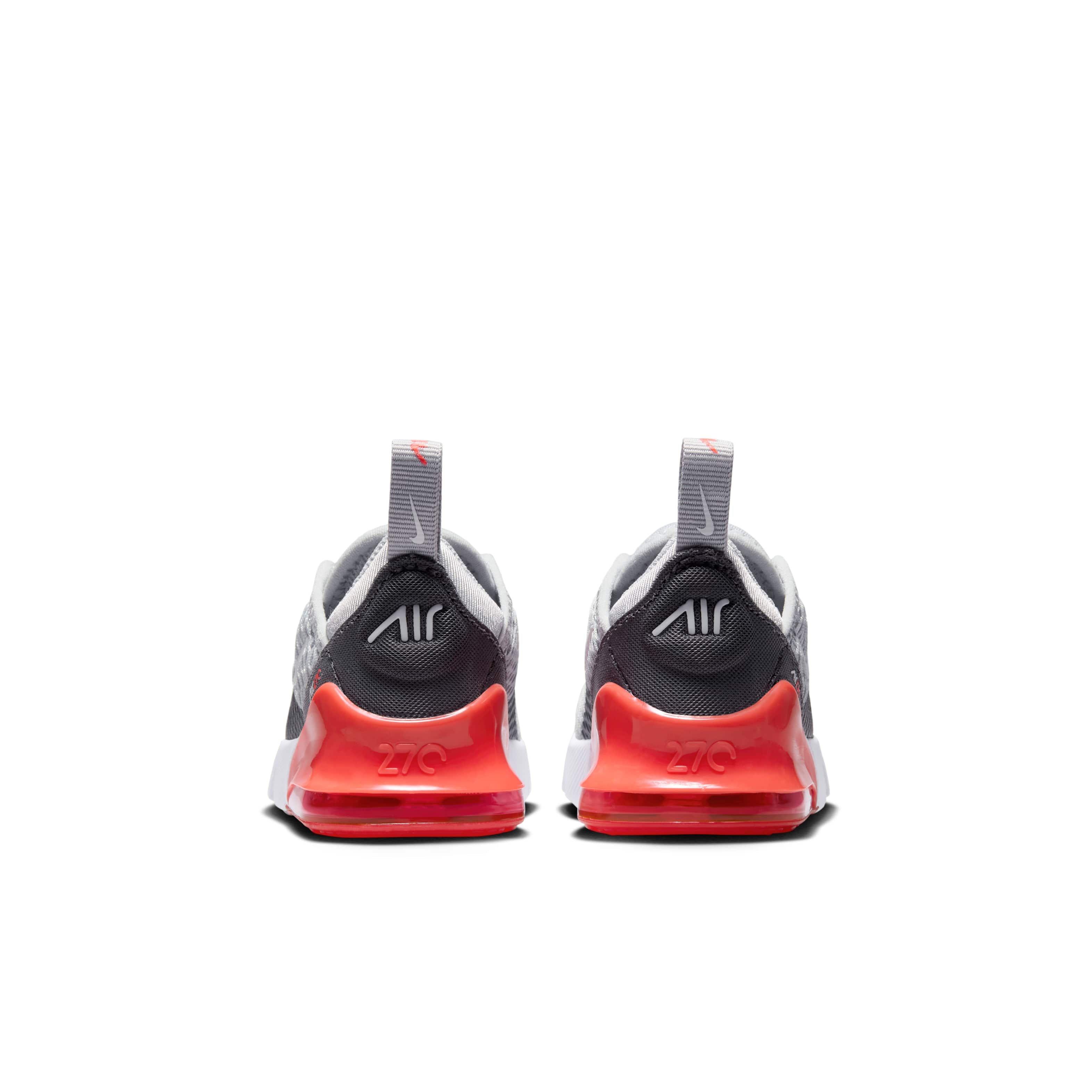 Nike Air Max 270 Infant Boys' "Wolf Grey/Anthracite/Bright Crimson/White" Shoe
