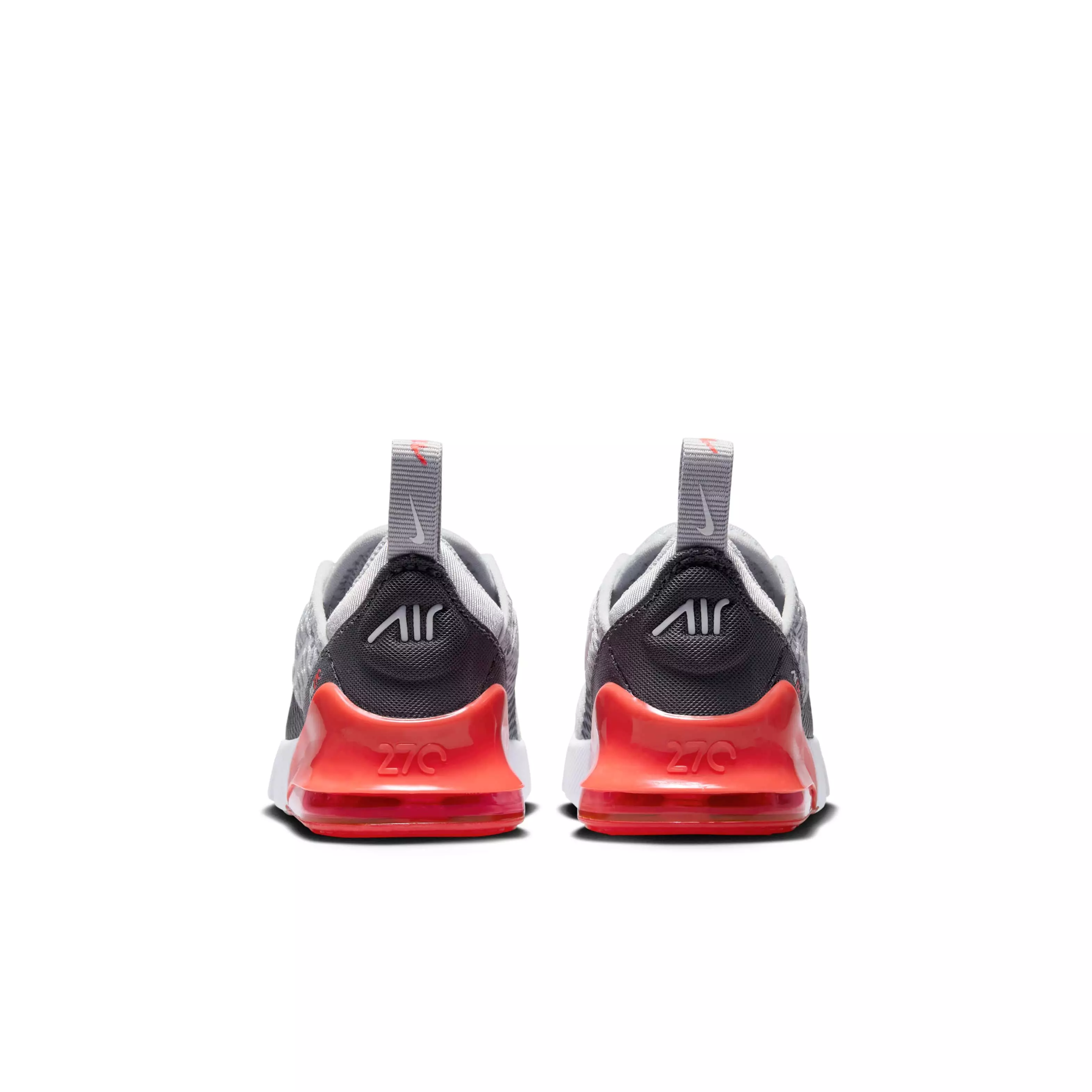 Nike Air Max 270 "Wolf Grey/Anthracite/Bright Crimson/White" Infant Boys' Shoe - GREY/ANTHRACITE/CRIMSON/WHITE