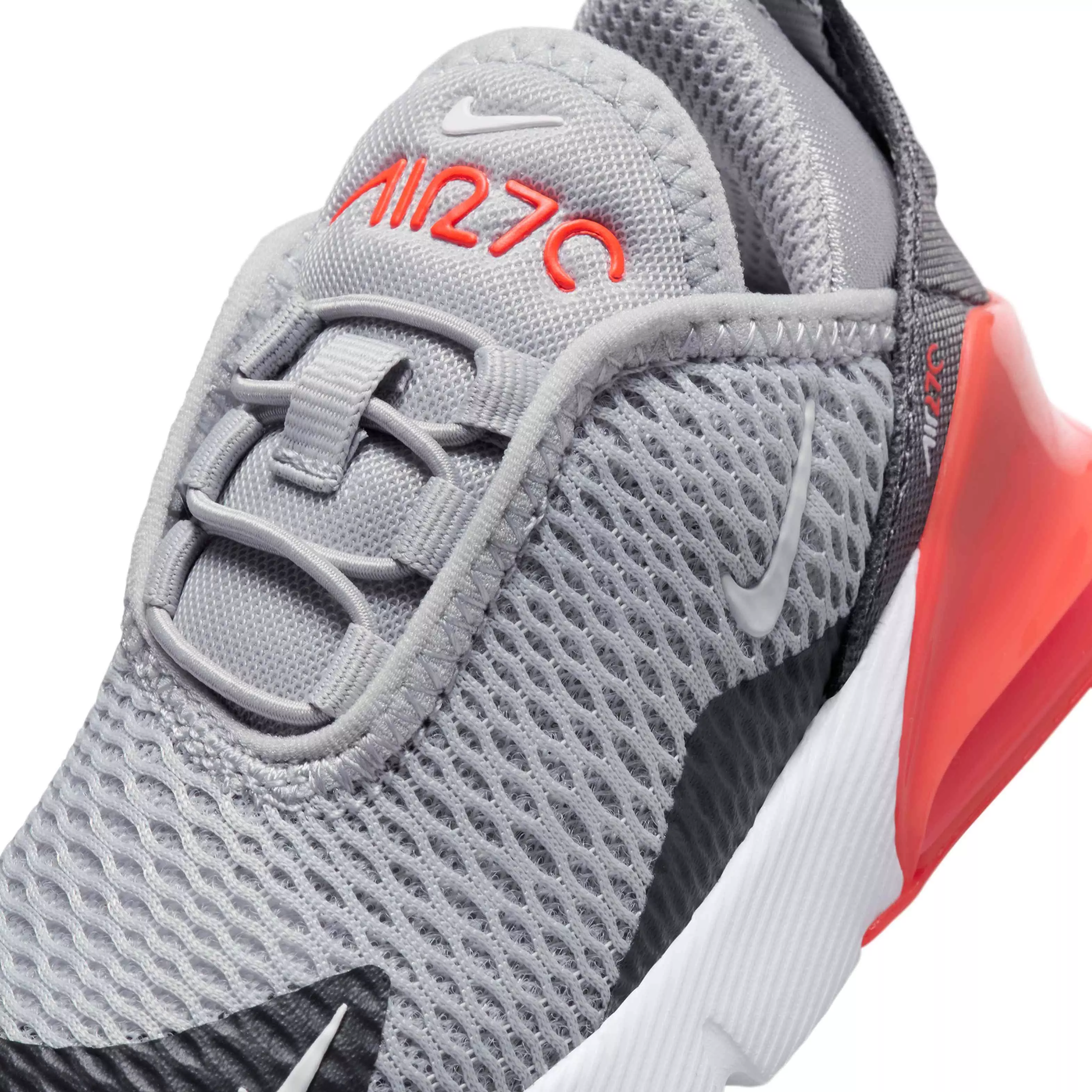 Nike Air Max 270 "Wolf Grey/Anthracite/Bright Crimson/White" Infant Boys' Shoe - GREY/ANTHRACITE/CRIMSON/WHITE
