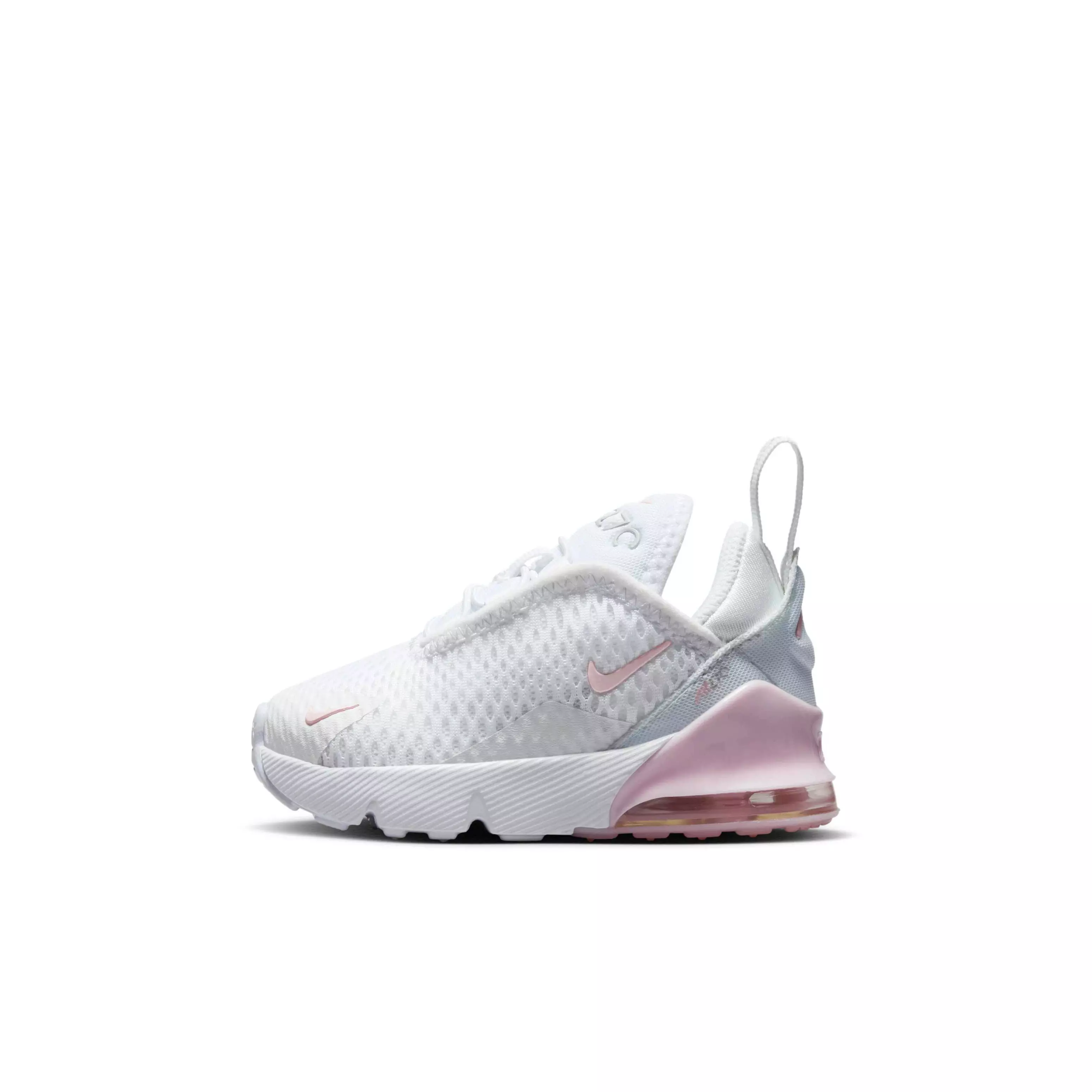 Nike Air Max 270 "White/Light Smoke Grey/Pink Foam" Infant Girls' Shoe - WHITE/LT GREY/PINK