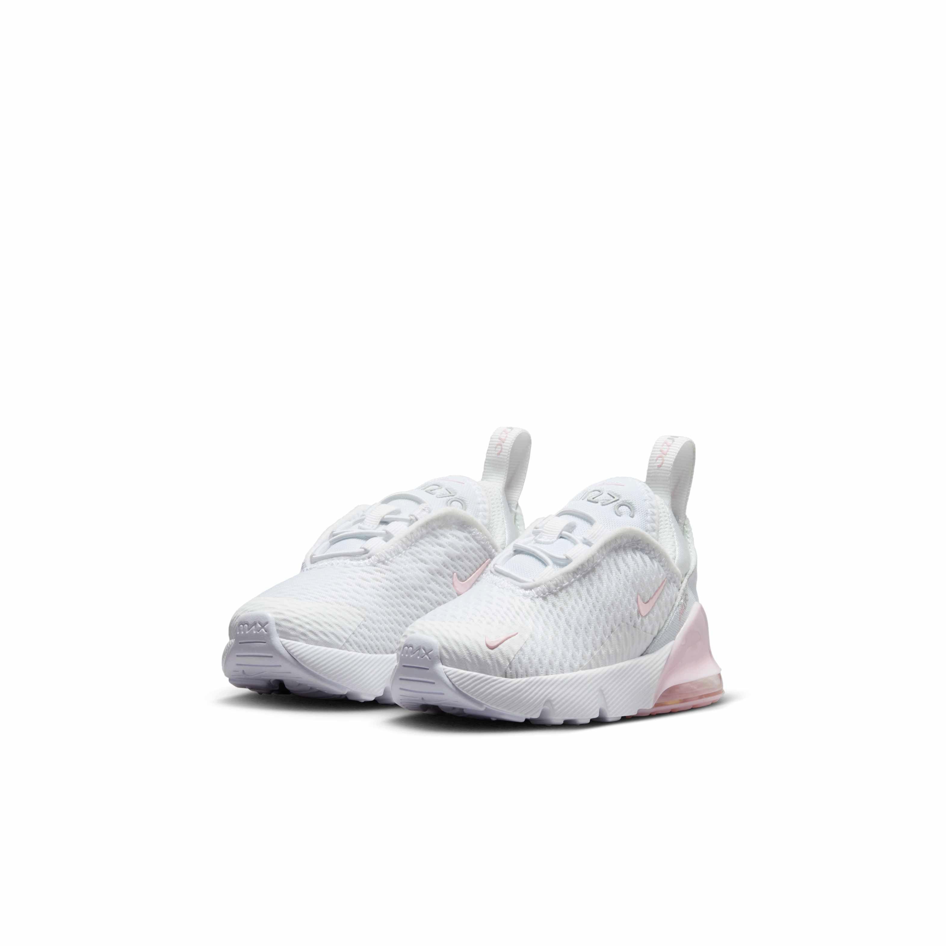 Nike Air Max 270 Infant Girls' "White/Light Smoke Grey/Pink Foam" Shoe