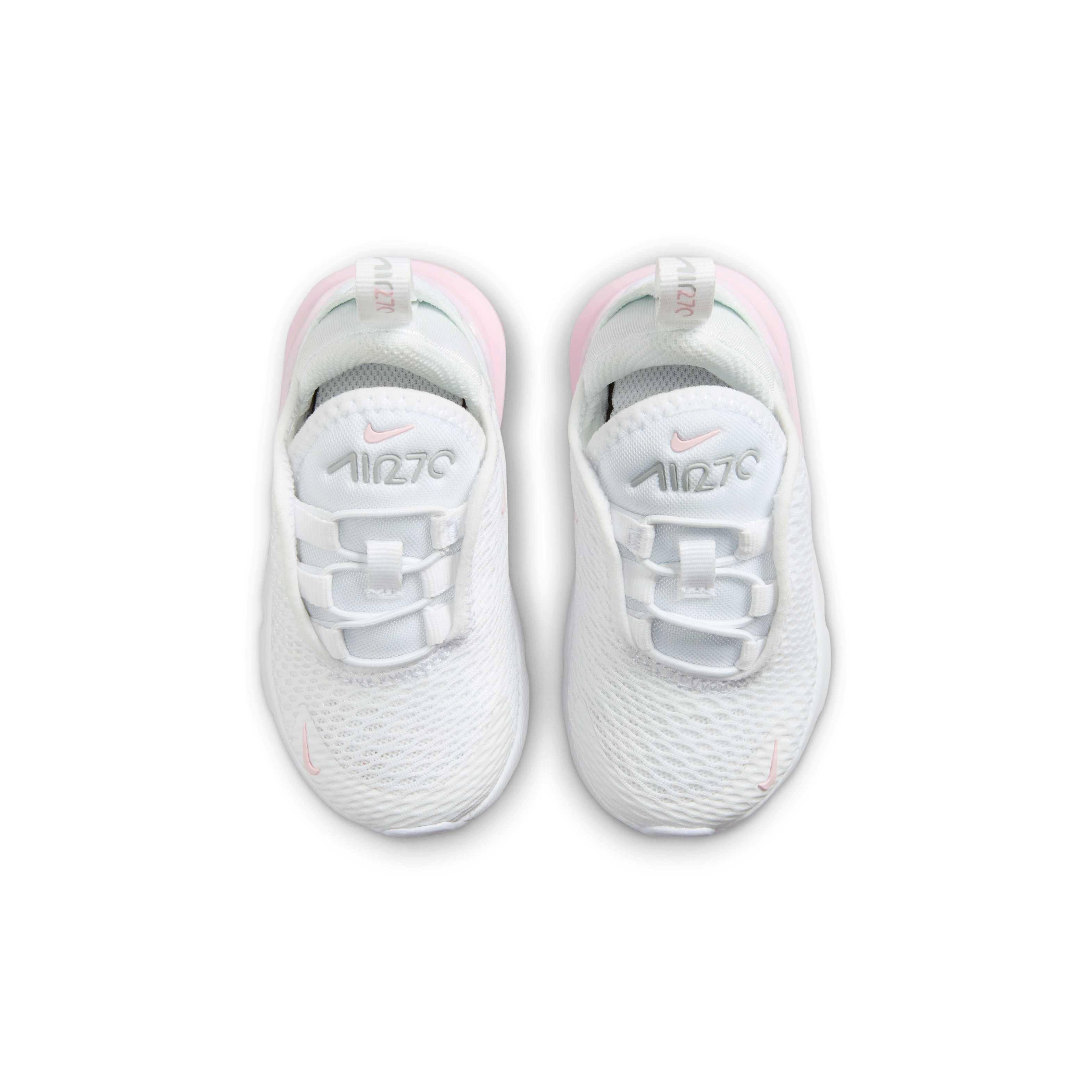 Nike Air Max 270 Infant Girls' "White/Light Smoke Grey/Pink Foam" Shoe