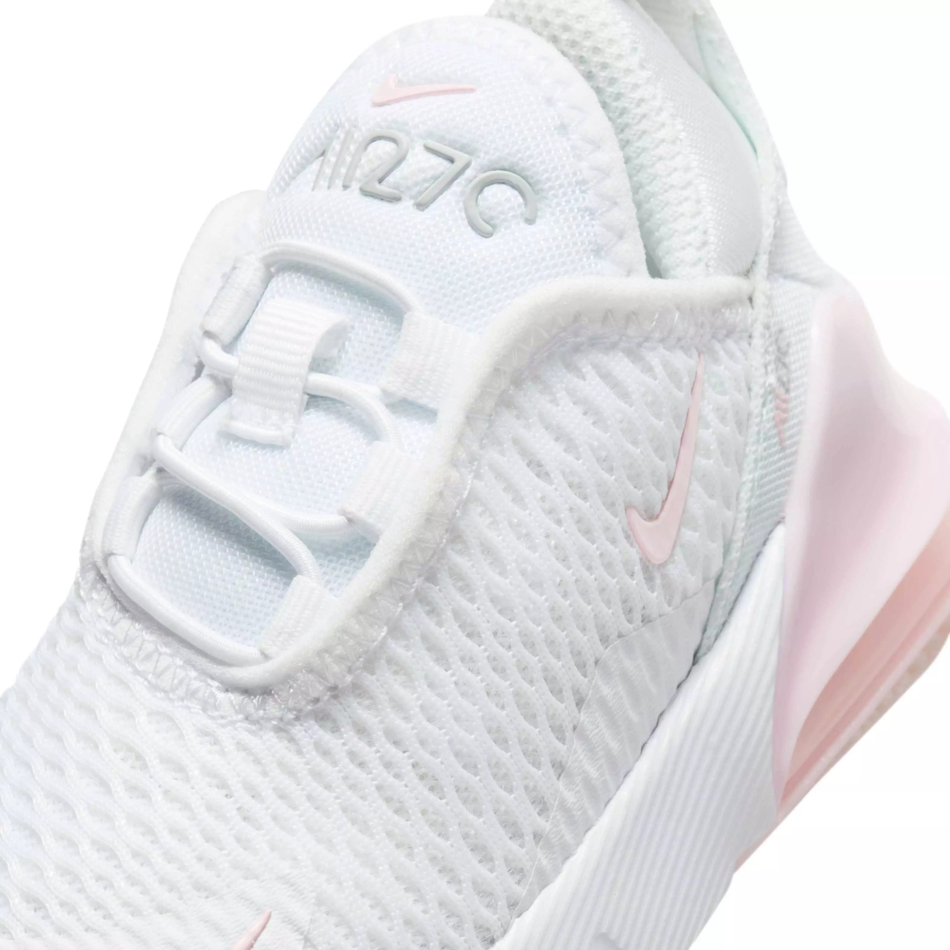 Nike Air Max 270 "White/Light Smoke Grey/Pink Foam" Infant Girls' Shoe - WHITE/LT GREY/PINK