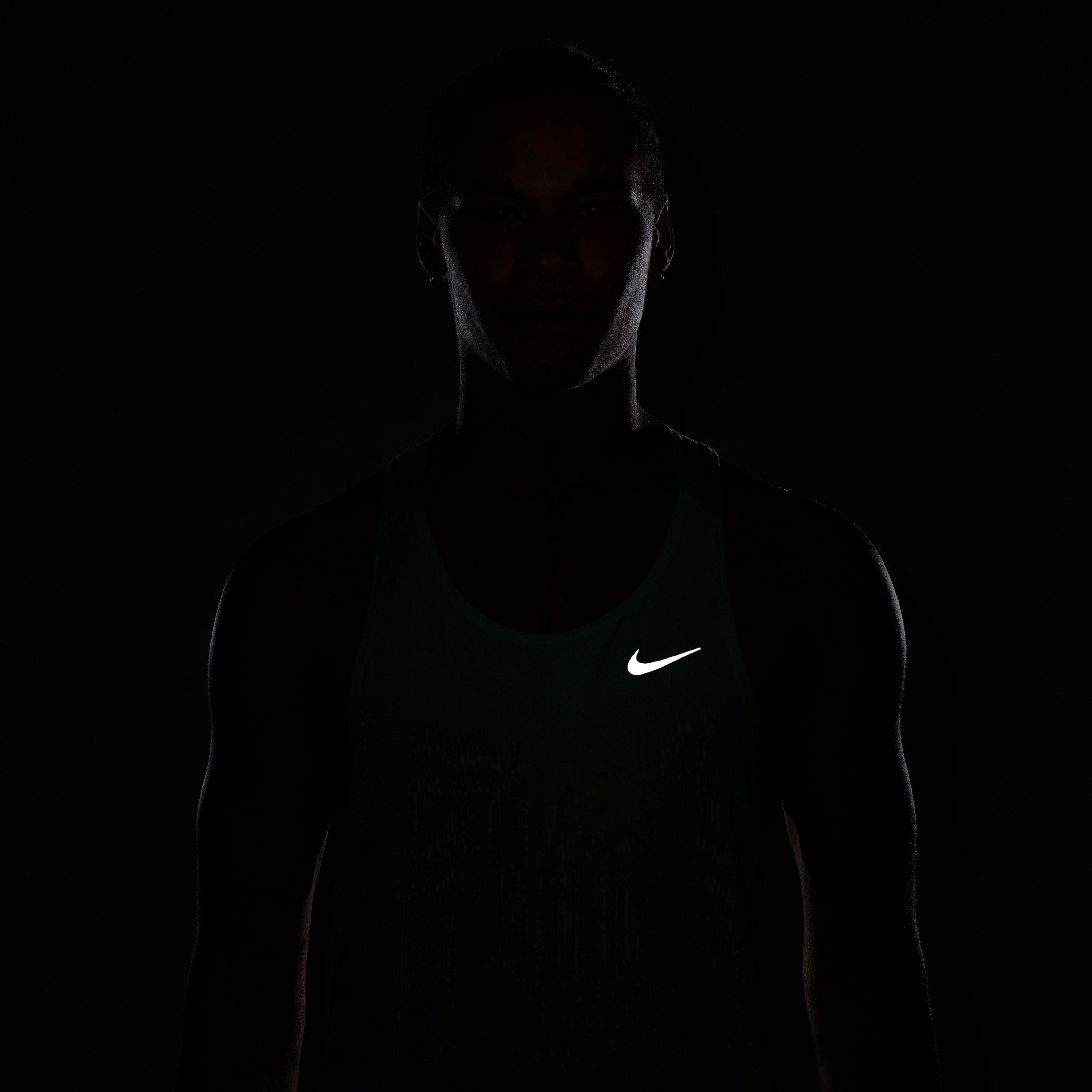 Nike Men's Fast Dri-FIT Running Singlet - GREEN Thumbnail View 8