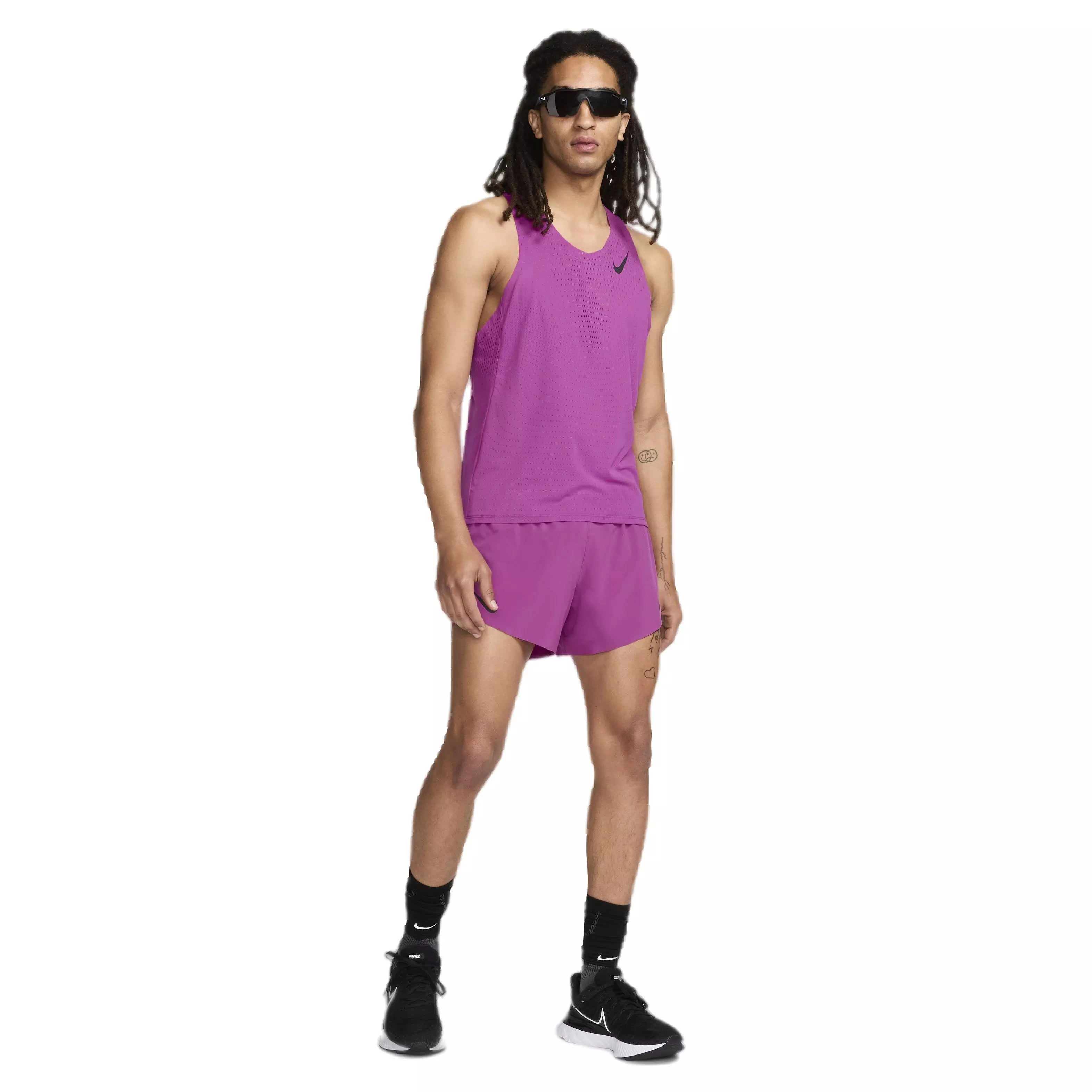 Nike Men's AeroSwift Dri-FIT ADV Running Singlet - Purple - PURPLE