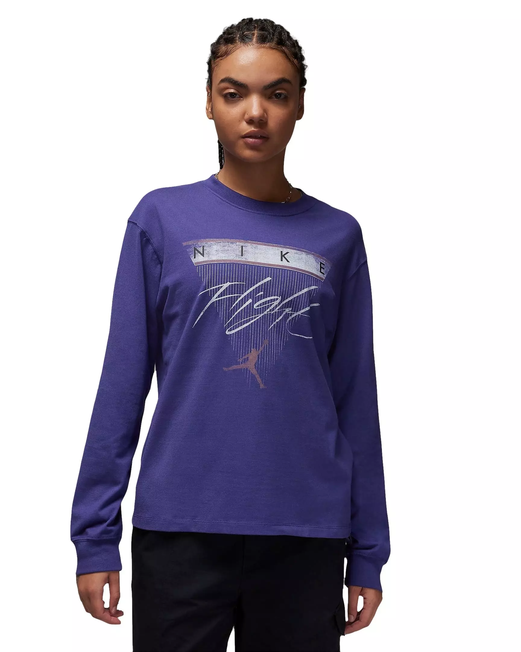 Jordan Women's Long-Sleeve Graphic T-Shirt - PURPLE