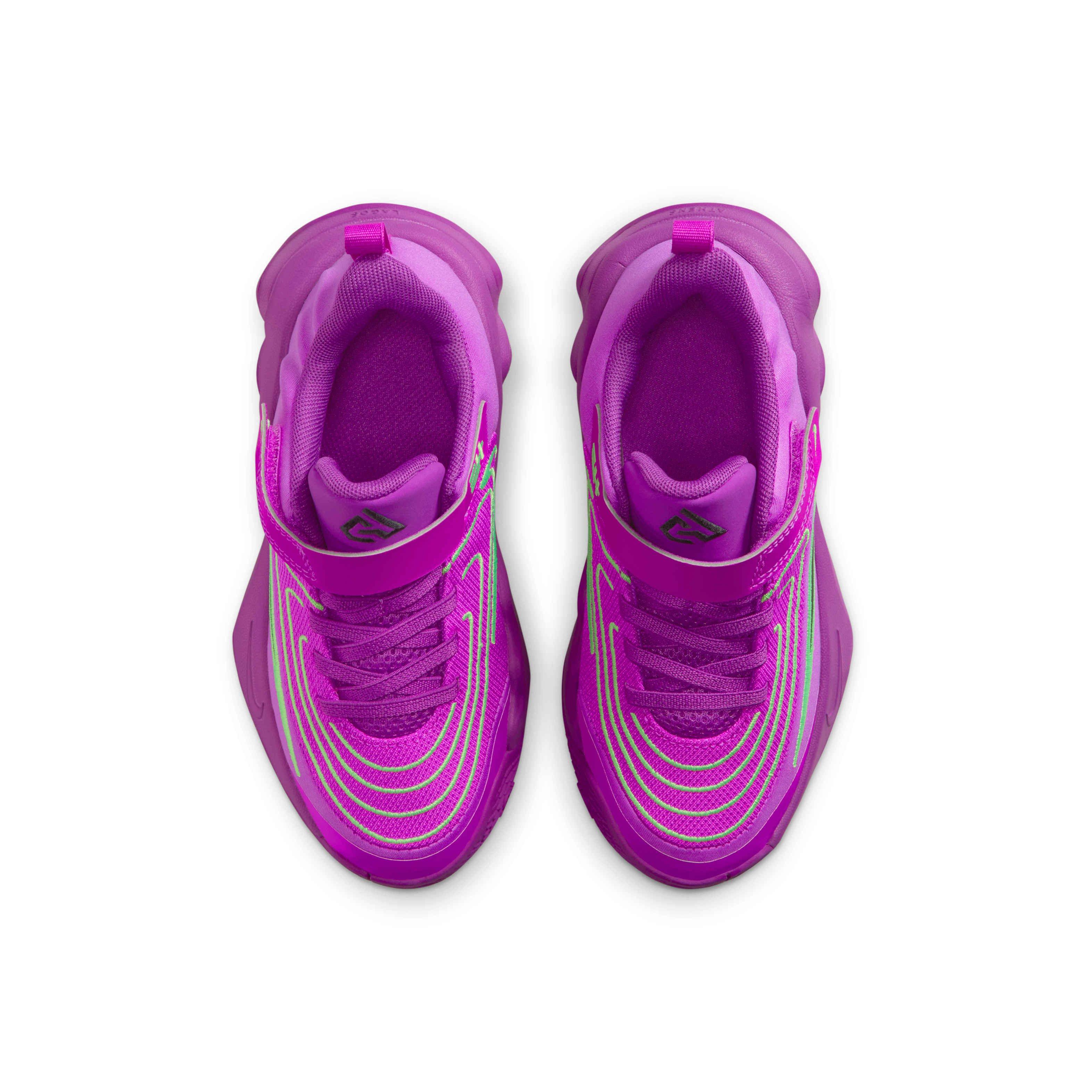 Nike Giannis Immortality 4 Preschool Boys' "Berry/Green Strike/Hyper Violet/Black" Basketball Shoe