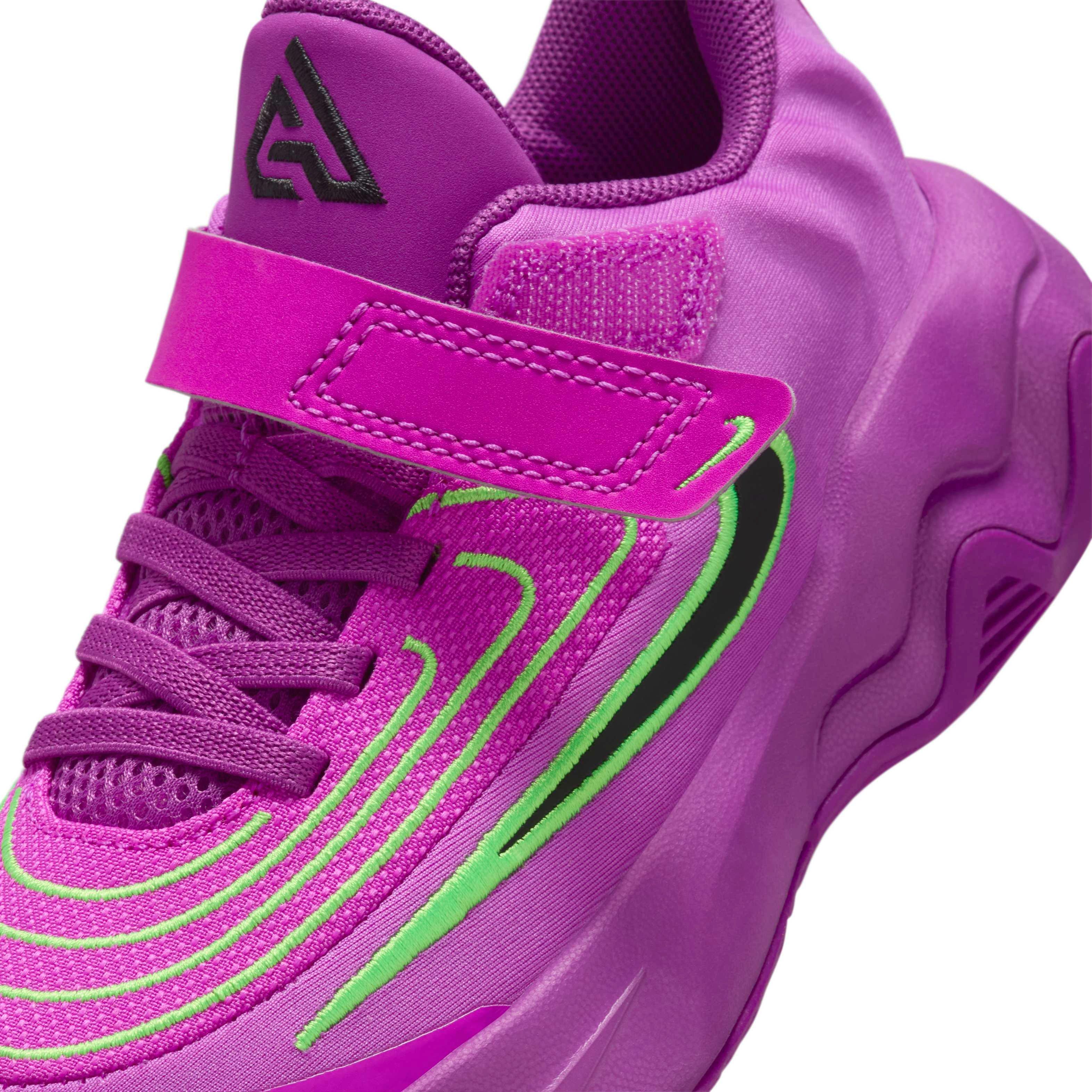 Nike Giannis Immortality 4 Preschool Boys' "Berry/Green Strike/Hyper Violet/Black" Basketball Shoe