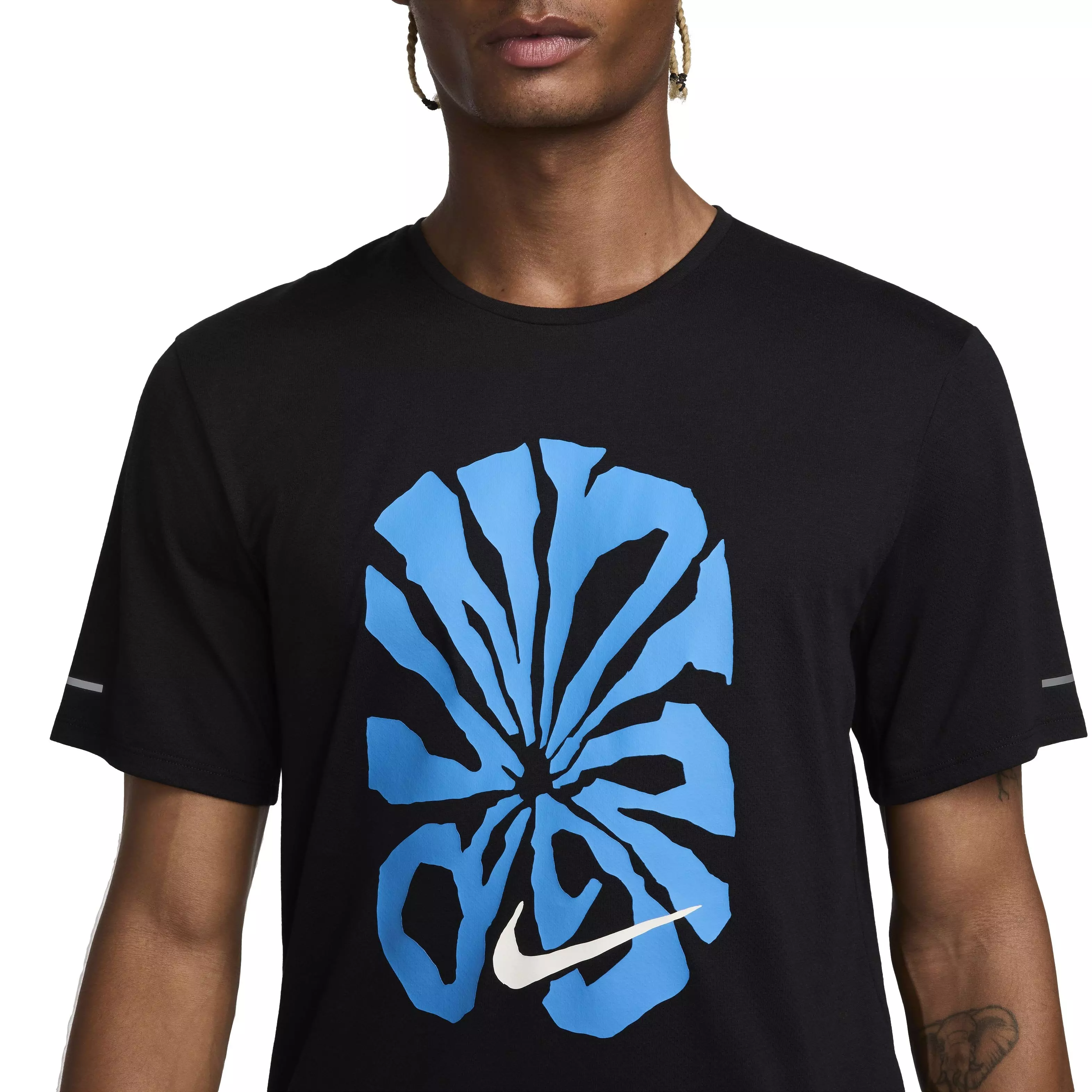 Nike Men's Rise 365 Run Energy Dri-FIT Short-Sleeve Running Top - BLACK