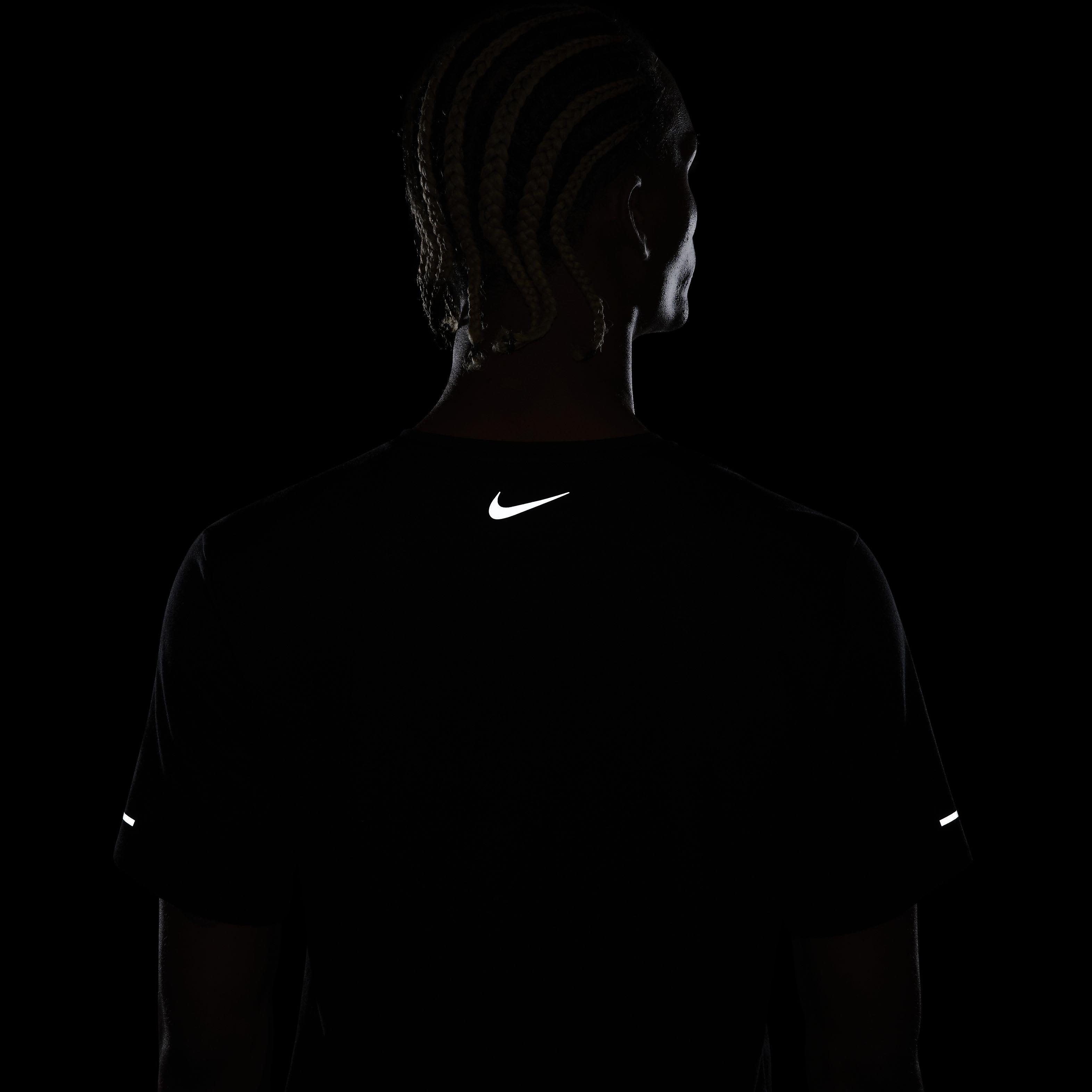 Nike Men's Rise 365 Run Energy Dri-FIT Short-Sleeve Running Top - BLACK Thumbnail View 8