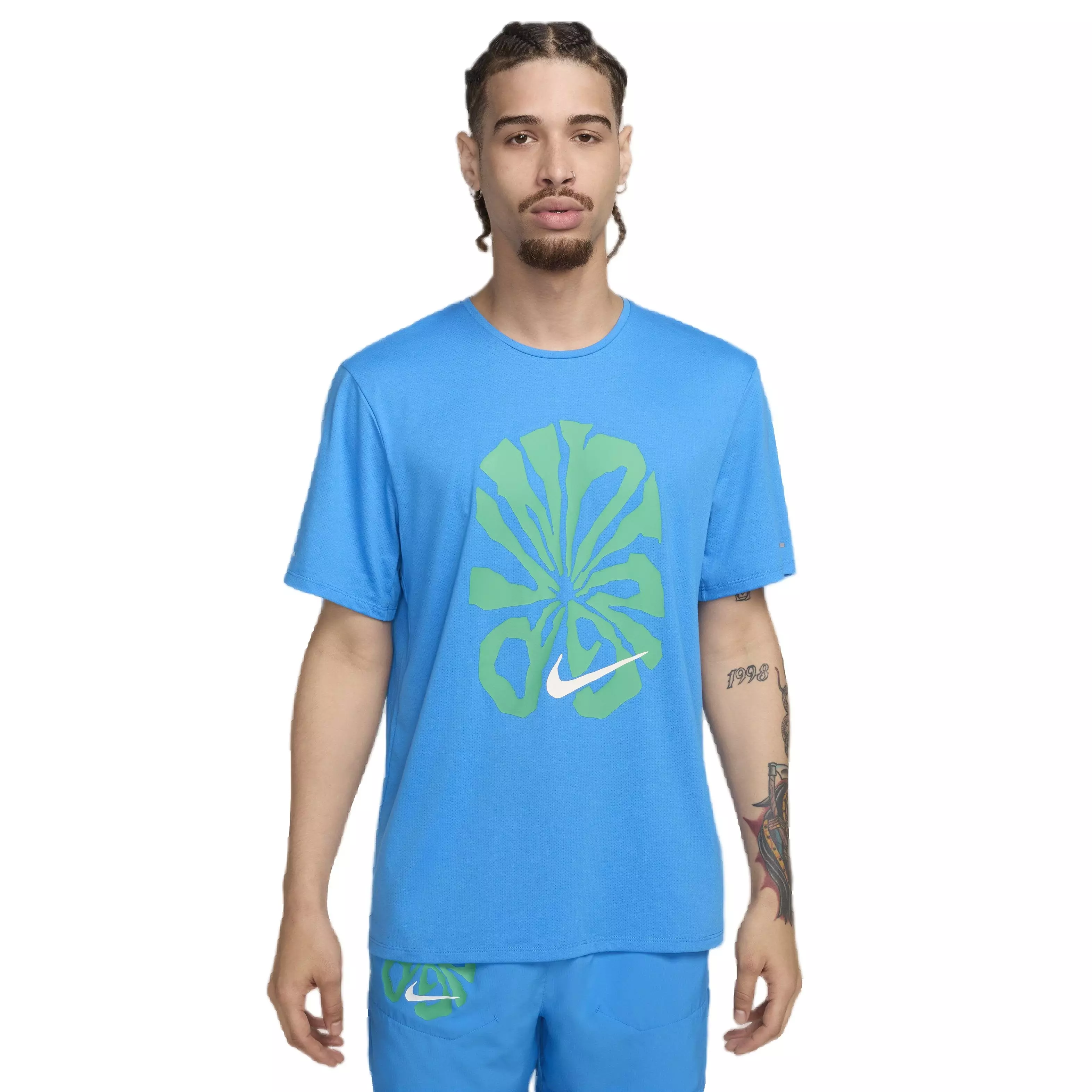Nike Men's Rise 365 Run Energy Dri-FIT Short-Sleeve Running Top - BLUE