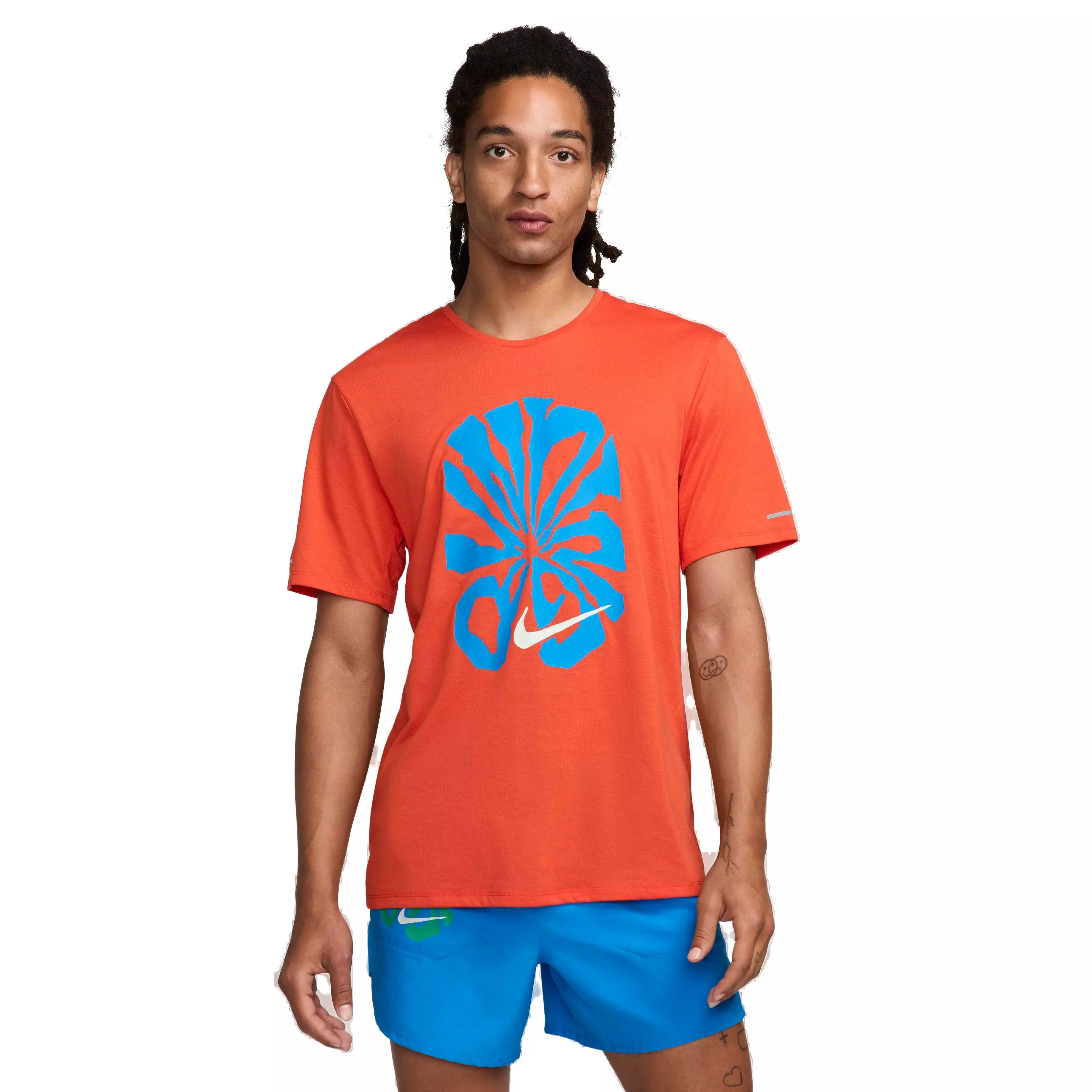 Nike Men's Rise 365 Run Energy Dri-FIT Short-Sleeve Running Top - ORANGE