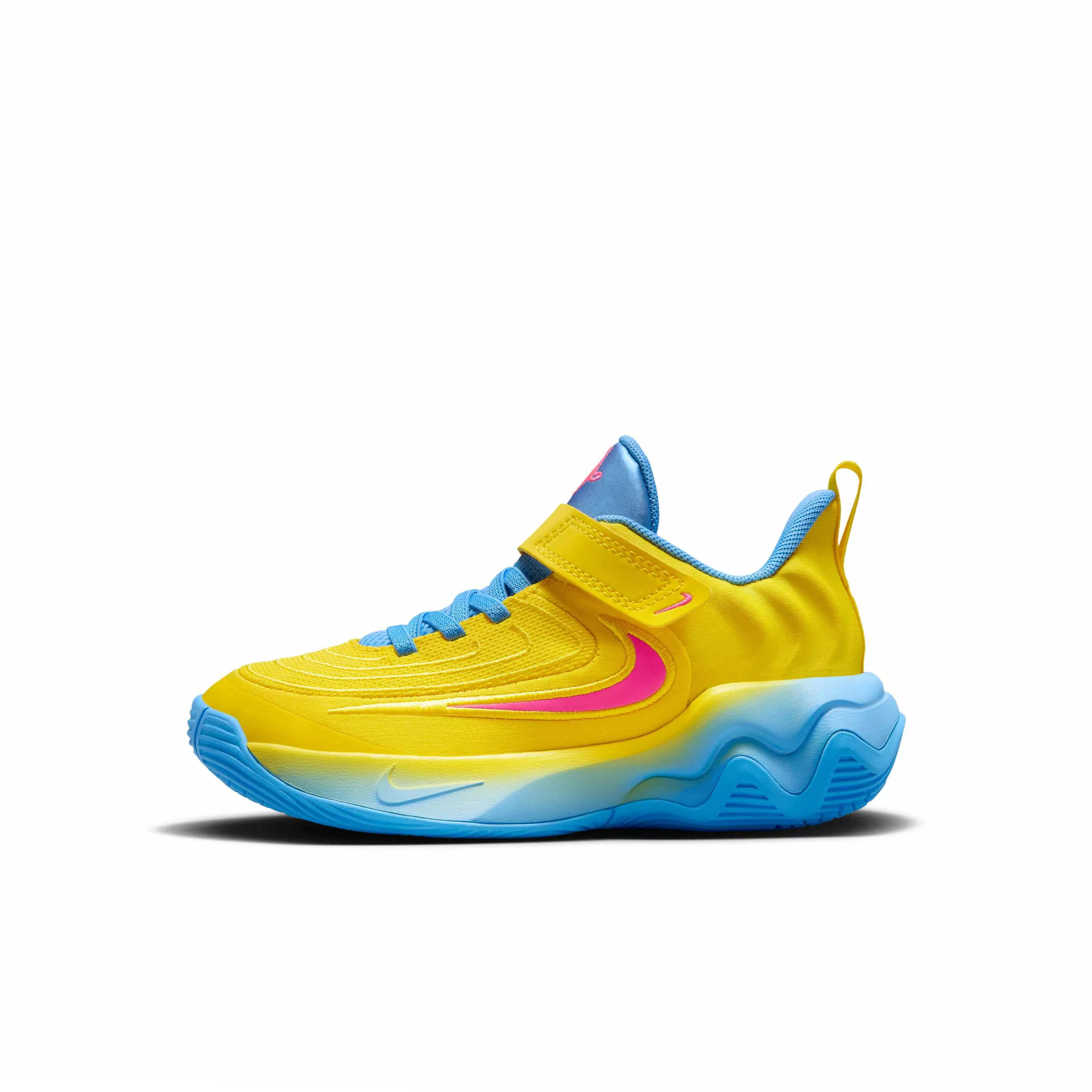 Nike Giannis Immortality 4 "Lightning/University Blue/Hyper Pink" Preschool Boys' Basketball Shoe - LIGHTNING/BLUE/PINK