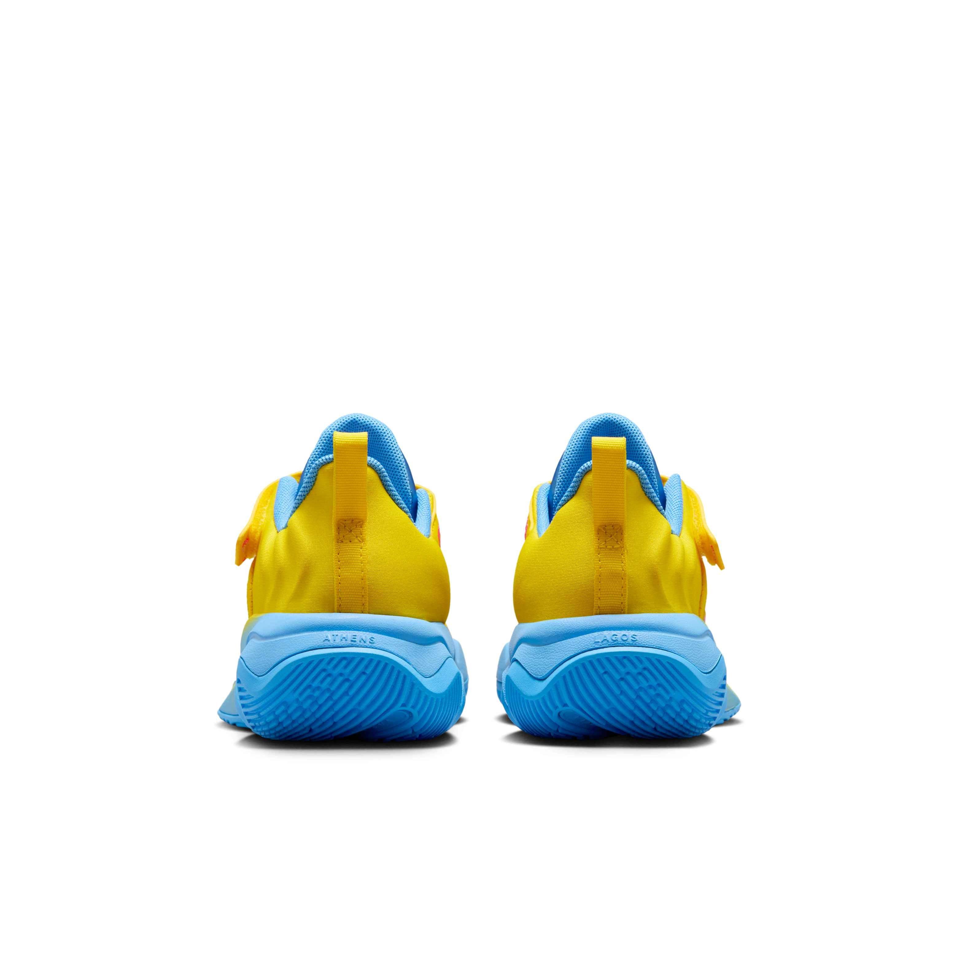 Nike Giannis Immortality 4 Preschool Boys' "Lightning/University Blue/Hyper Pink" Basketball Shoe