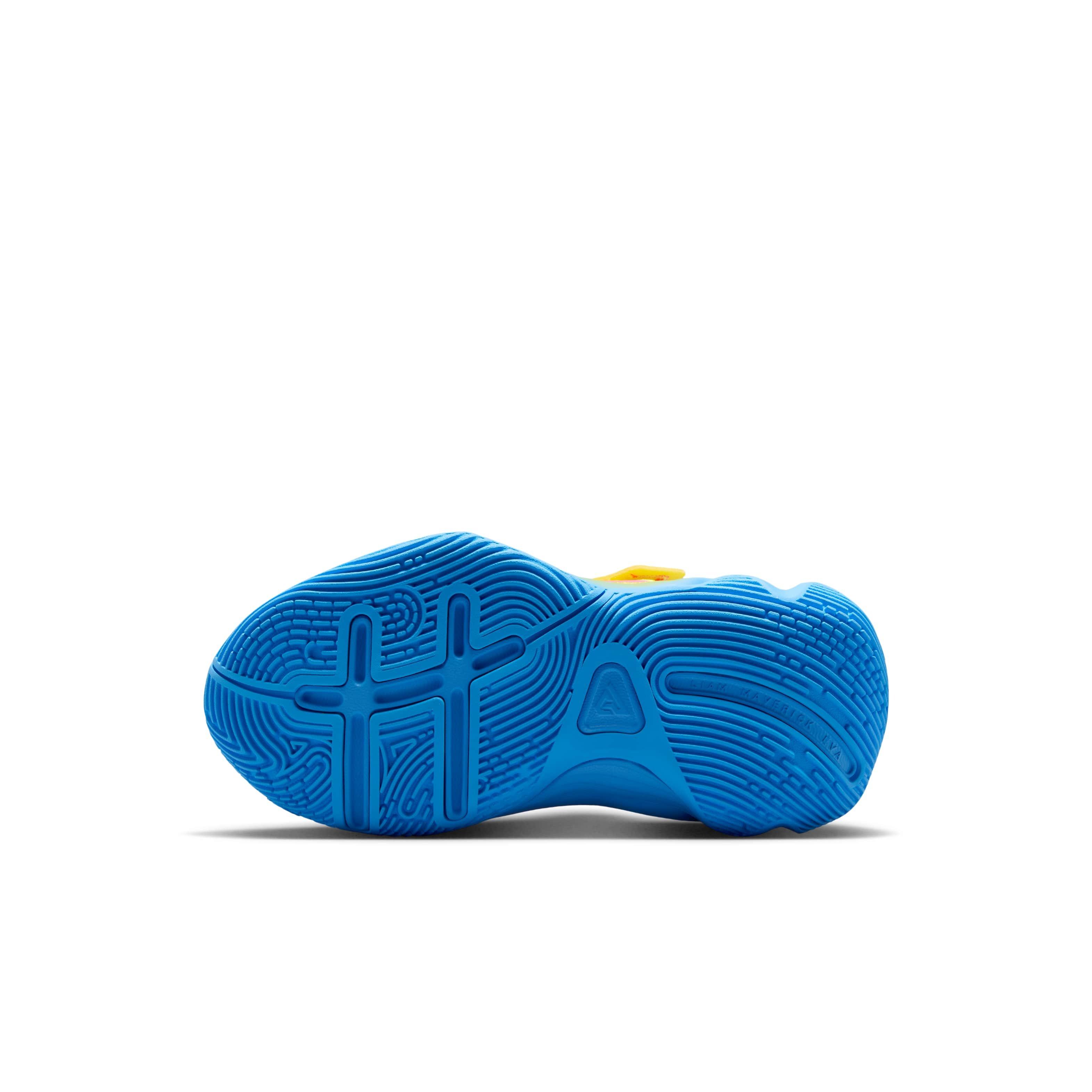 Nike Giannis Immortality 4 Preschool Boys' "Lightning/University Blue/Hyper Pink" Basketball Shoe