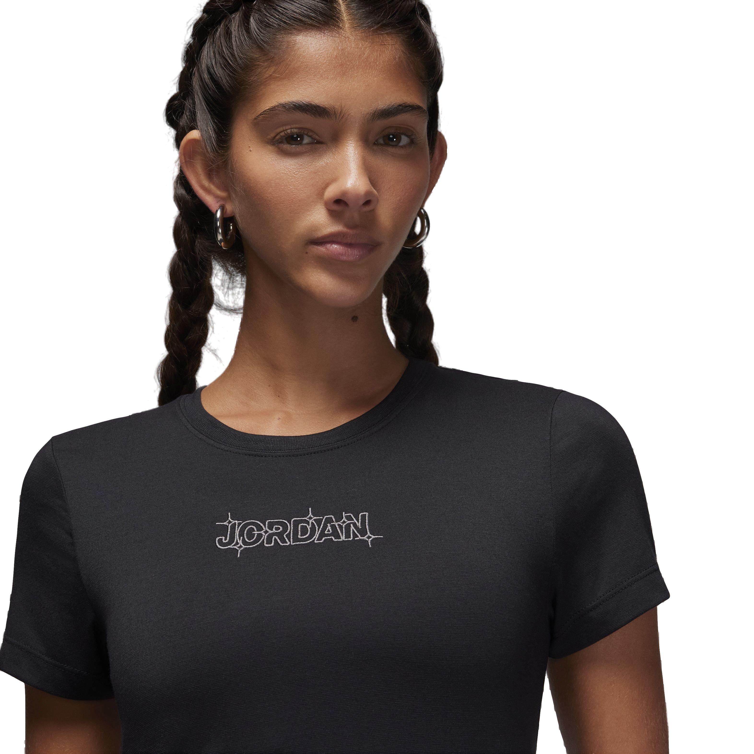 Jordan Women's Slim Graphic T-Shirt - BLACK Thumbnail View 3