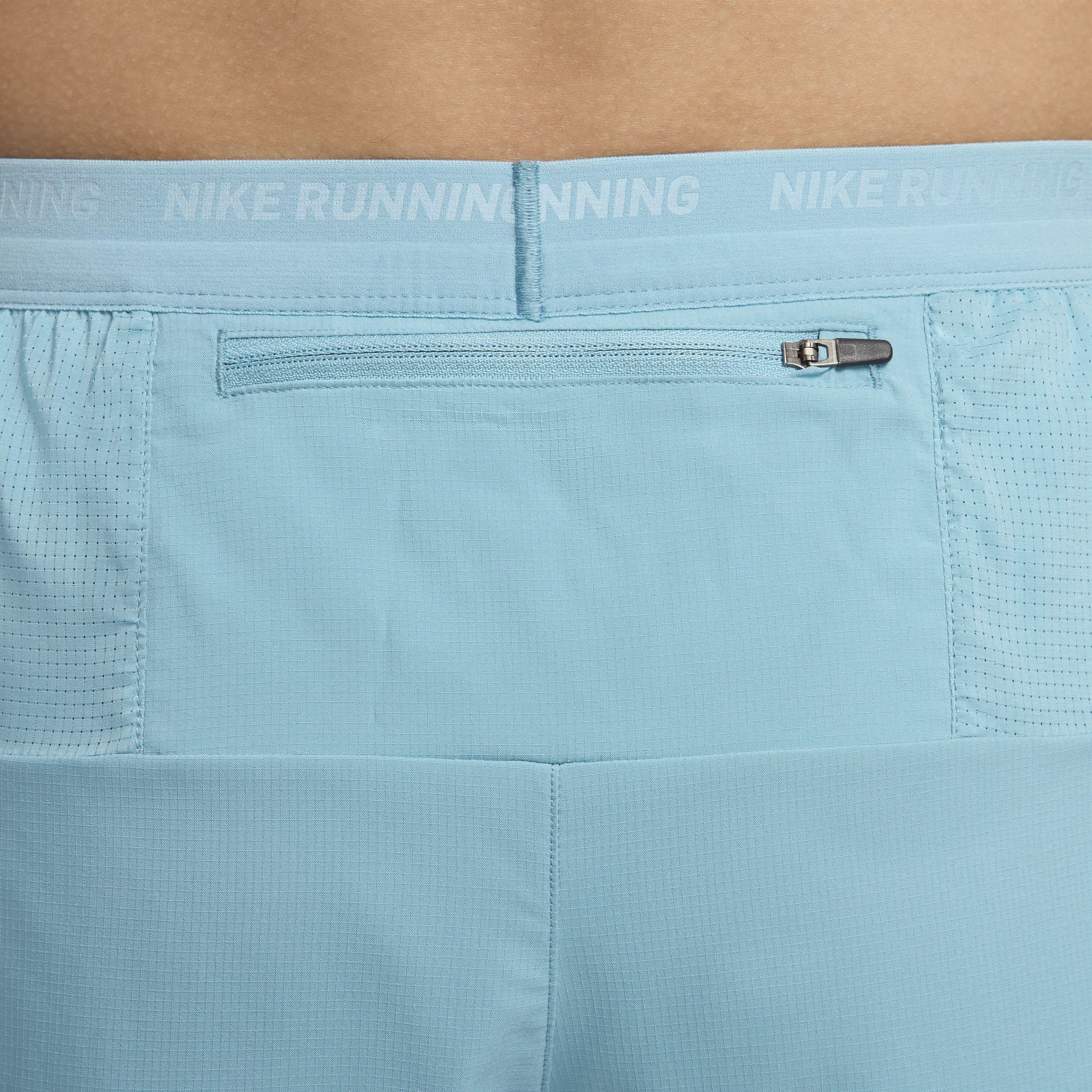 Nike Men's Dri-FIT Stride 5" Brief-Lined Running Shorts - BLUE Thumbnail View 6