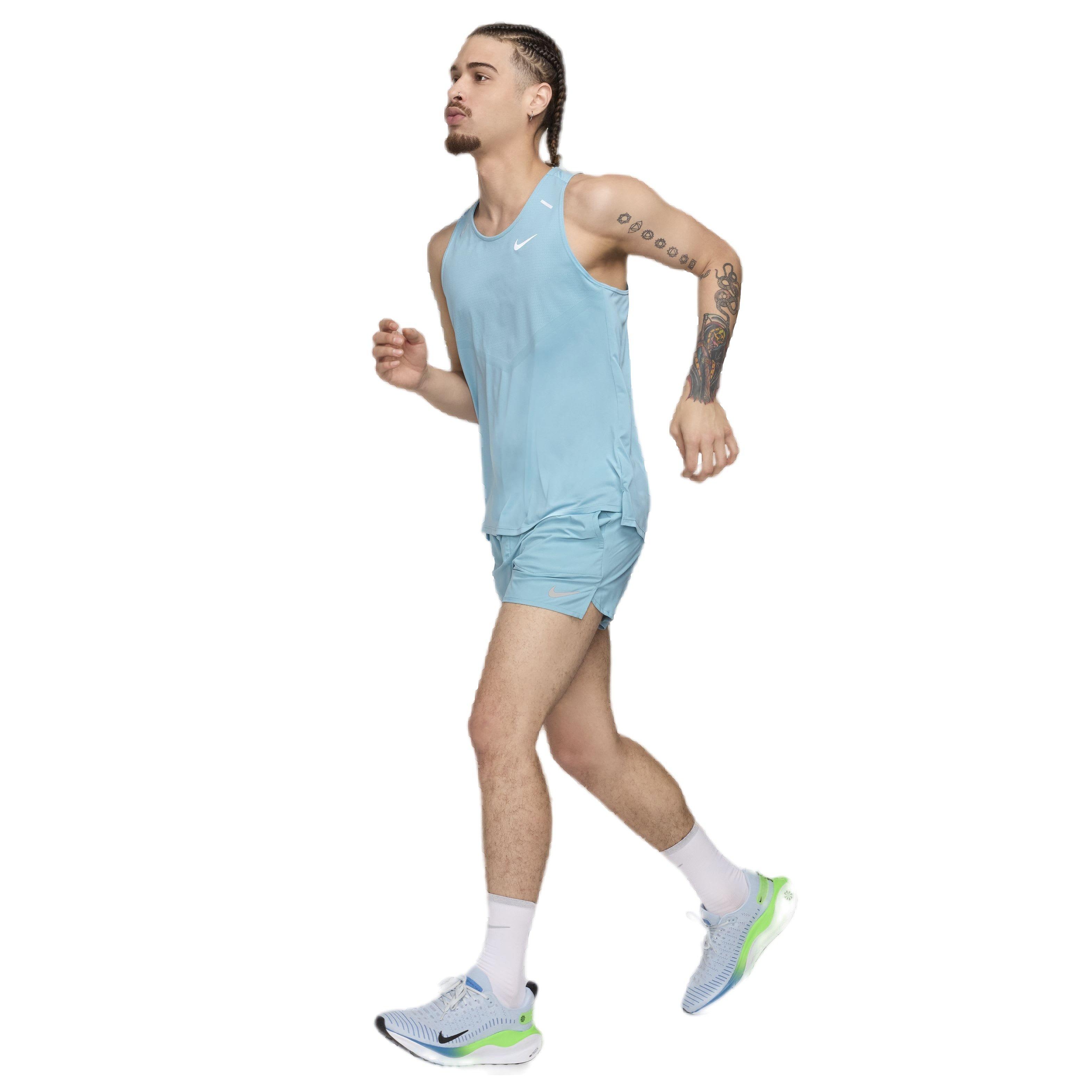 Nike Men's Dri-FIT Stride 5" Brief-Lined Running Shorts - BLUE Thumbnail View 7