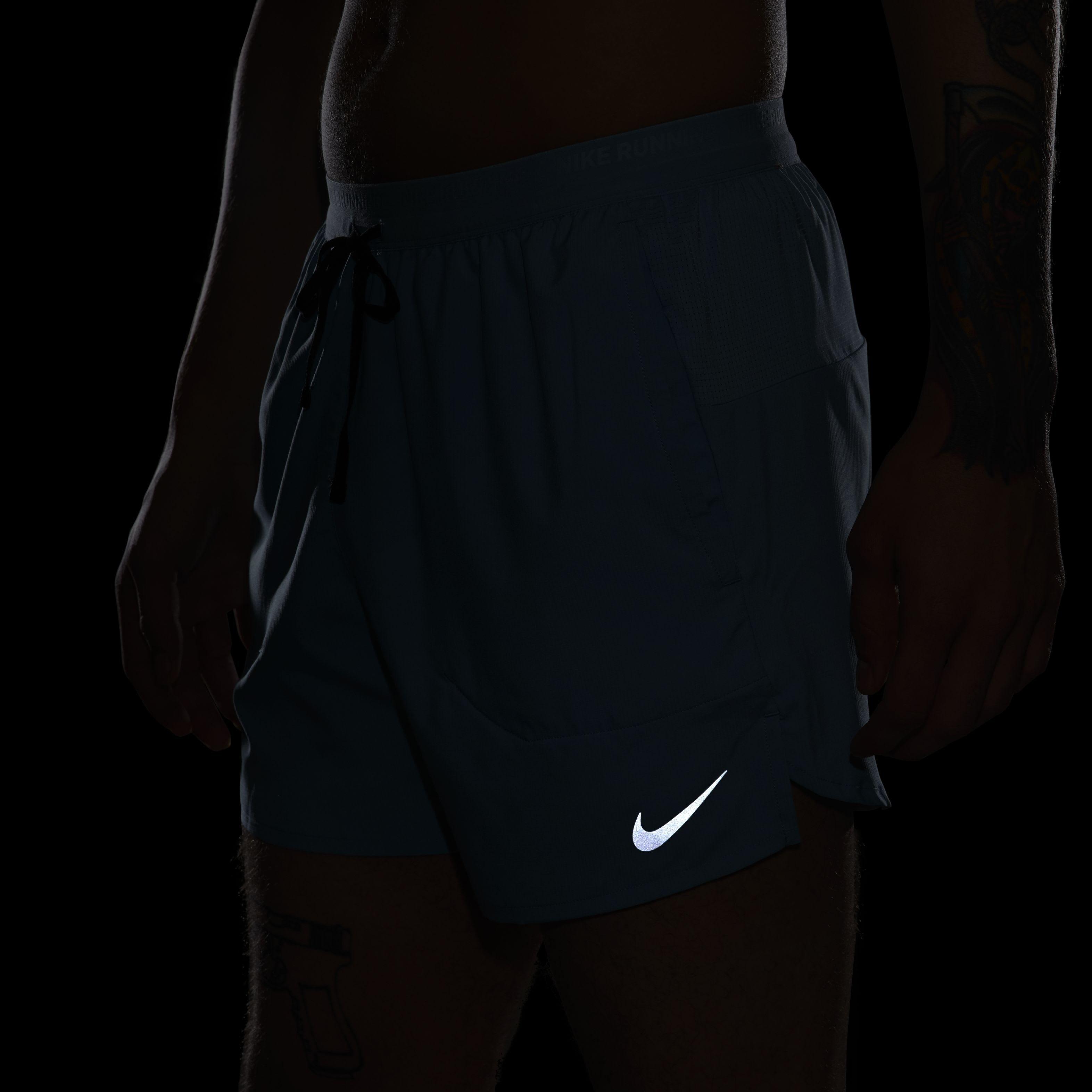 Nike Men's Dri-FIT Stride 5" Brief-Lined Running Shorts - BLUE Thumbnail View 8