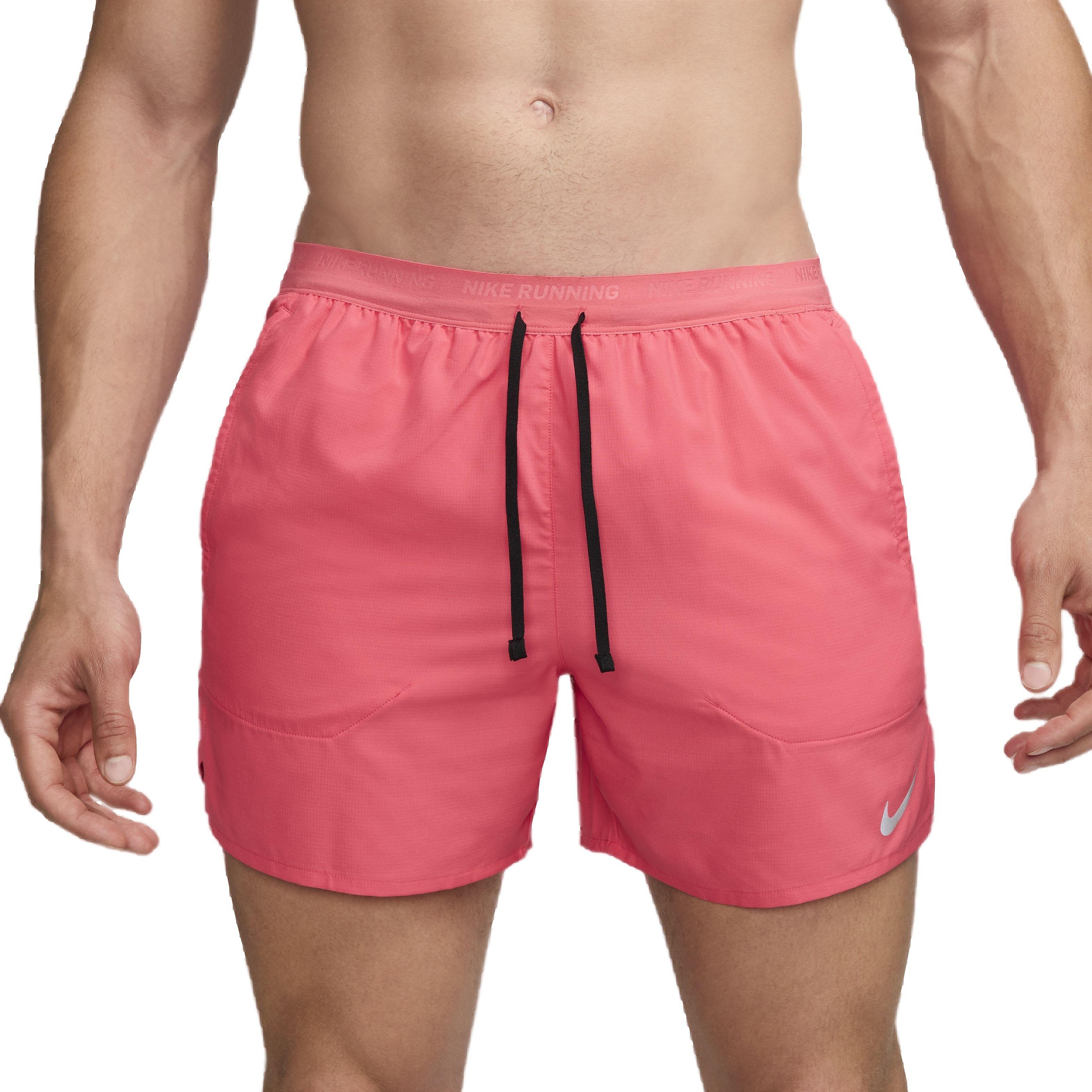 Nike Men's Dri-FIT Stride 5" Brief-Lined Running Shorts - PINK Thumbnail View 1